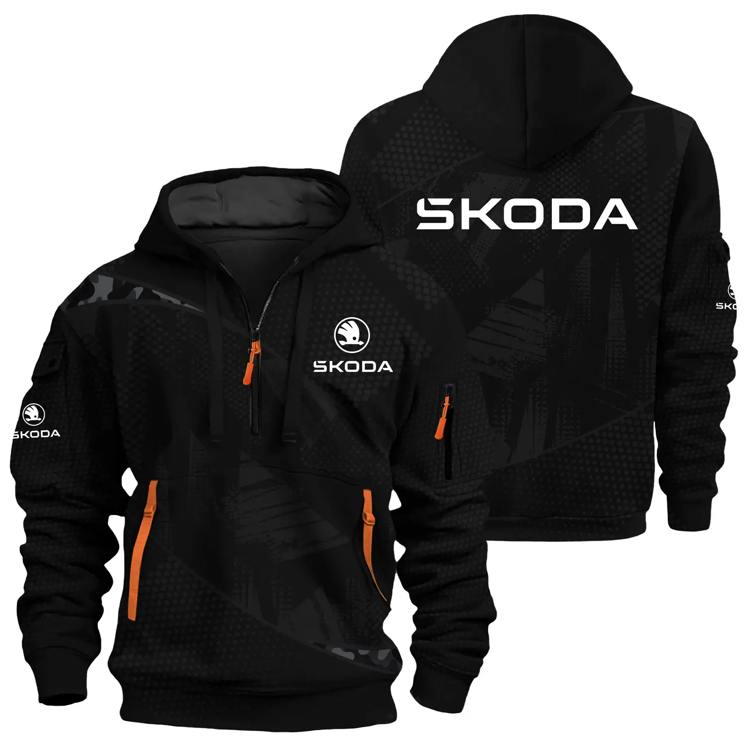 Skoda Exclusive Half Zipper Hoodie OUFAHHZ3D081912SKOZ – Skoda Hoodie