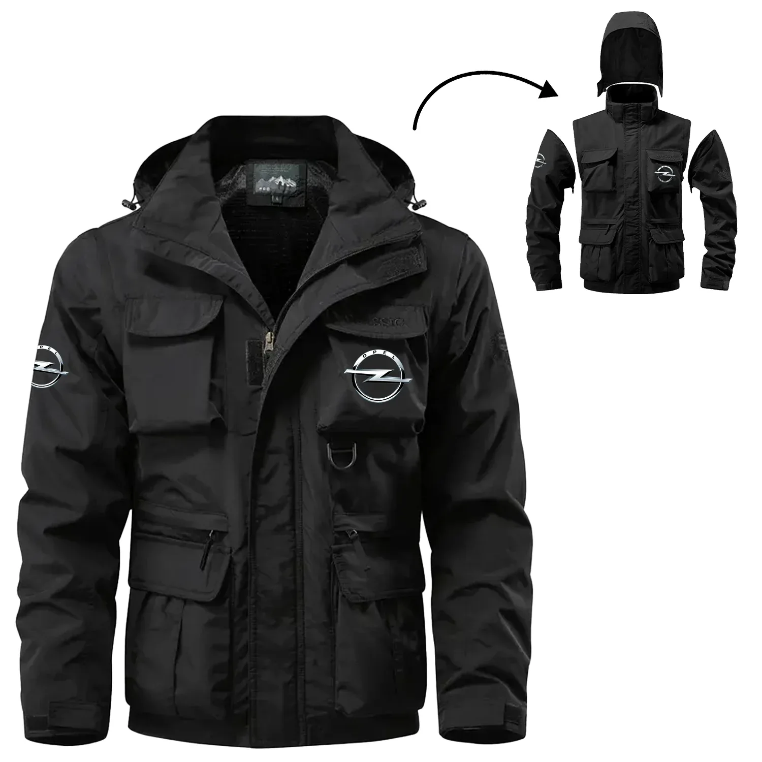 Opel Exclusive Waterproof Multi Pocket Jacket Detachable Hood and Sleeves OUFAMPJ2905OPEZ – Opel Jacket