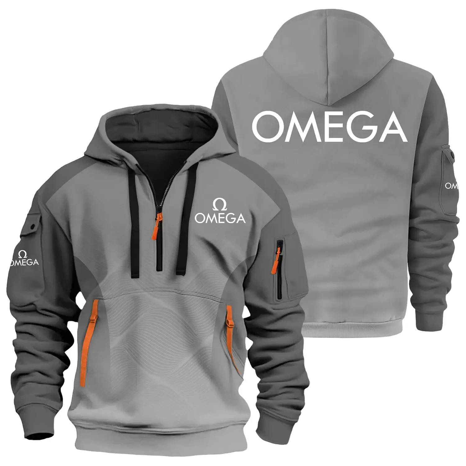 Omega Exclusive Half Zipper Hoodie OUWC3DHHZ005OMZ – Omega Hoodie