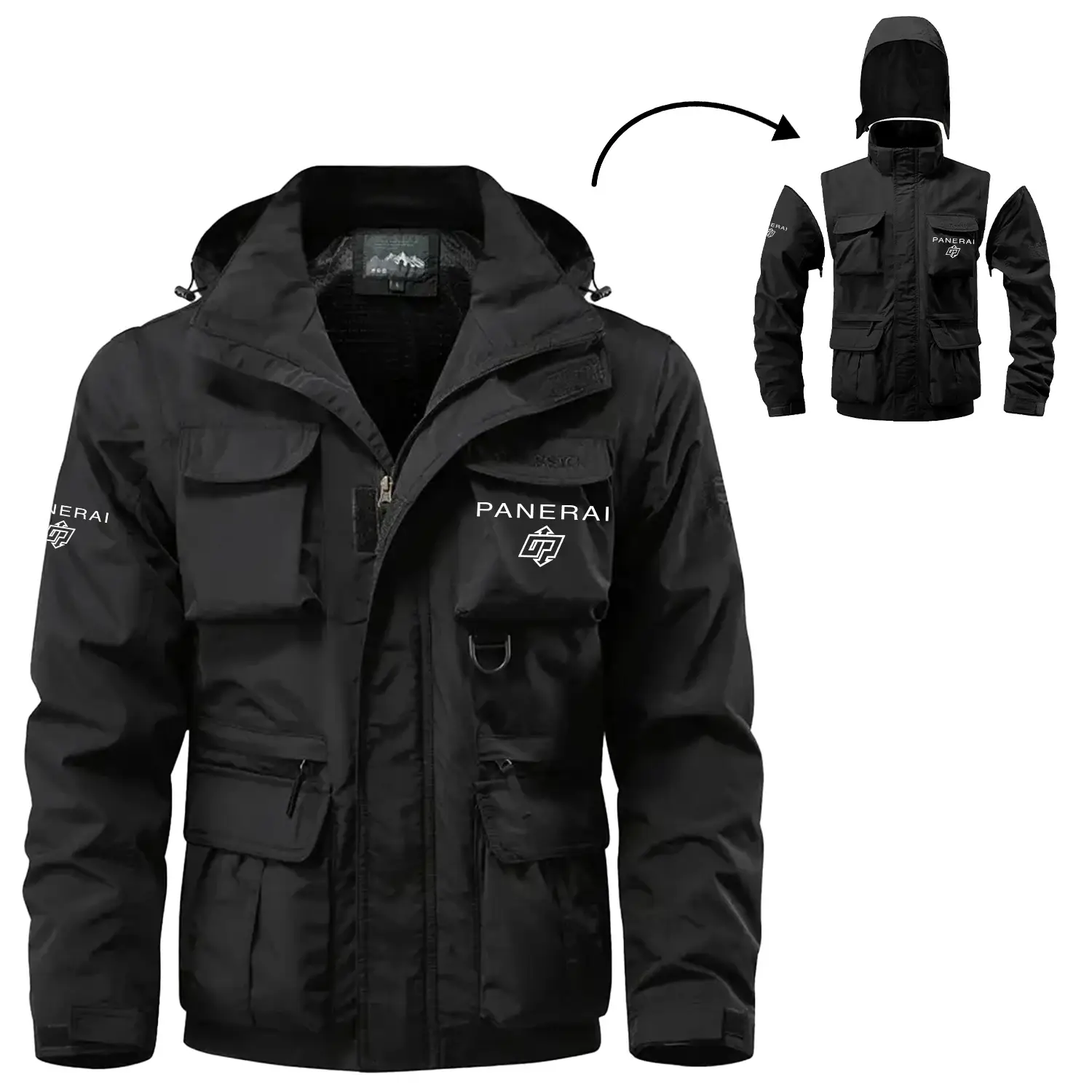 Panerai Exclusive Waterproof Multi Pocket Jacket Detachable Hood and Sleeves OUWCMPJ0805PNZ – Panerai Jacket