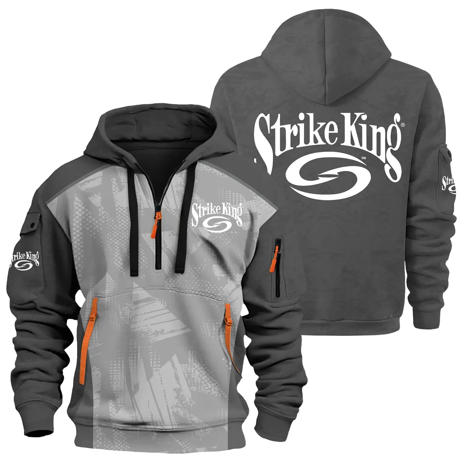 Strike King Exclusive Half Zipper Hoodie TTFSHHZ3D081910SKZ - Strike King Hoodie