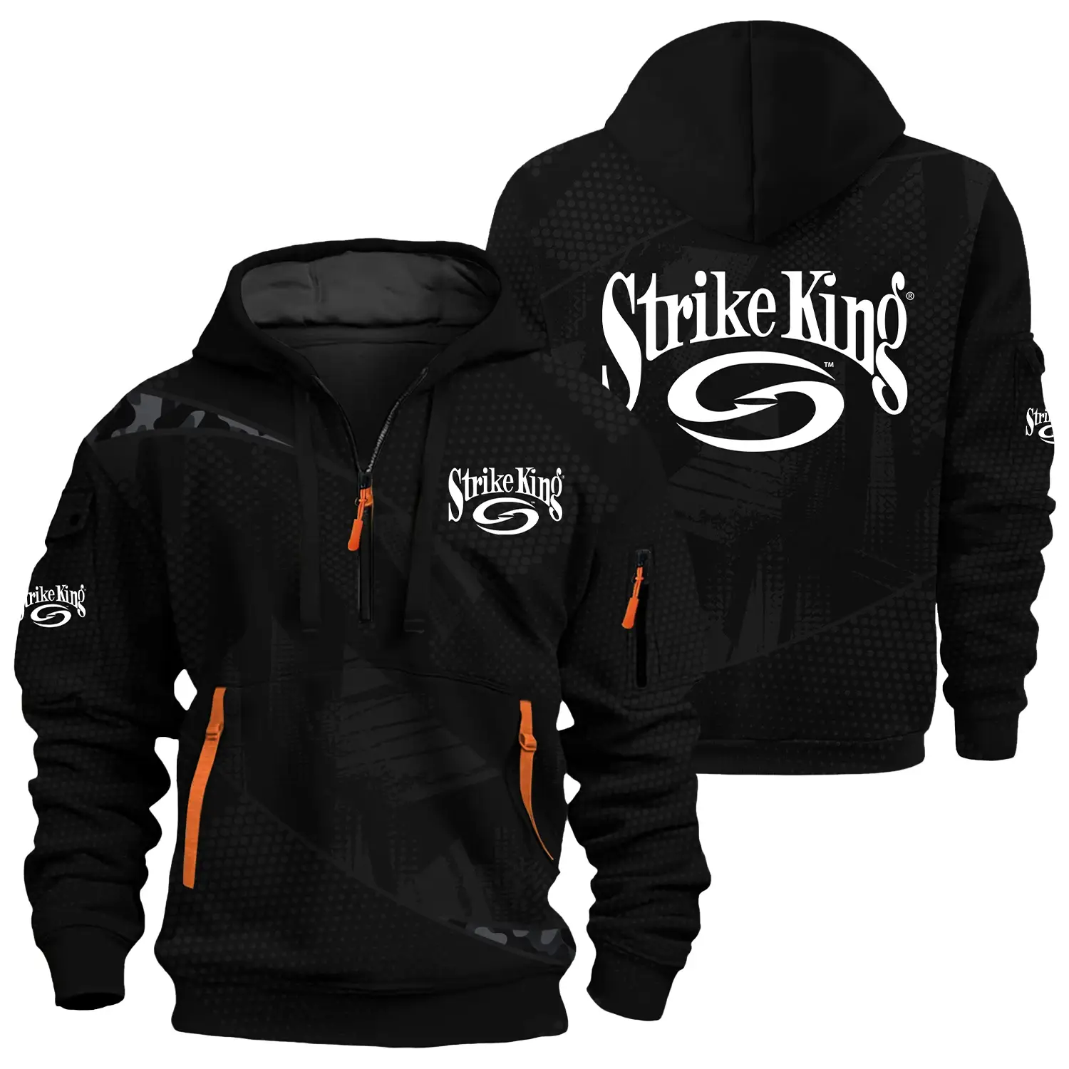 Strike King Exclusive Half Zipper Hoodie TTFSHHZ3D081912SKZ - Strike King Hoodie