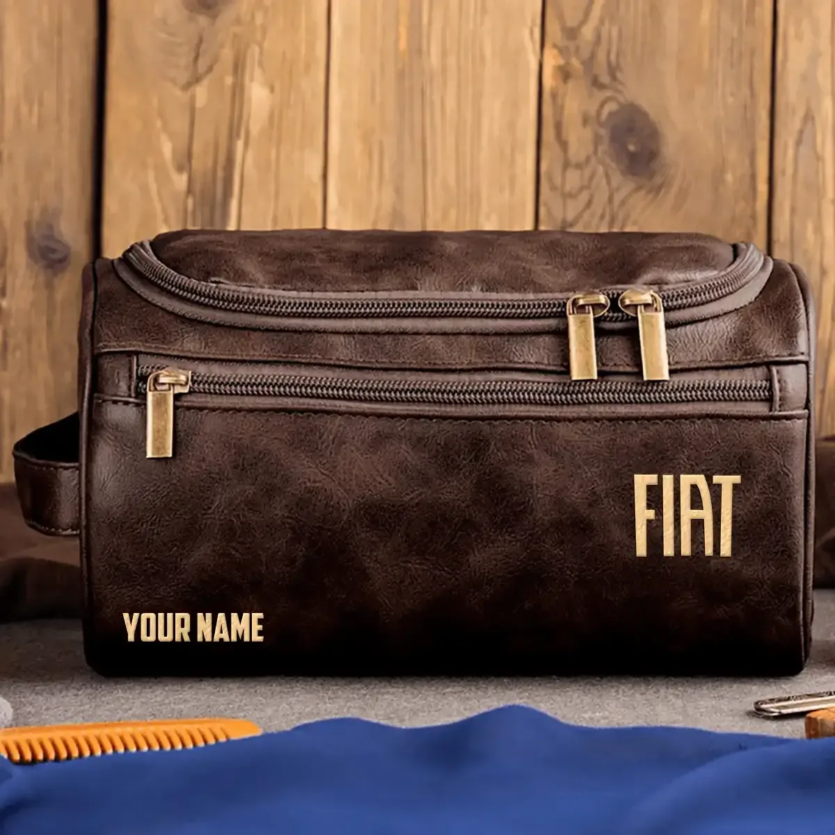 Fiat Exclusive Leather Toiletry Bag OUFALB0819FTZ - Fiat Bag