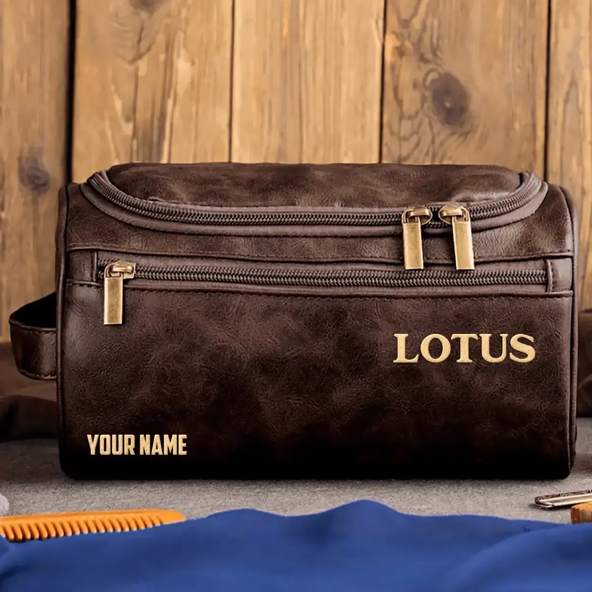 Lotus Exclusive Leather Toiletry Bag OUFALB0819LTZ - Lotus Bag