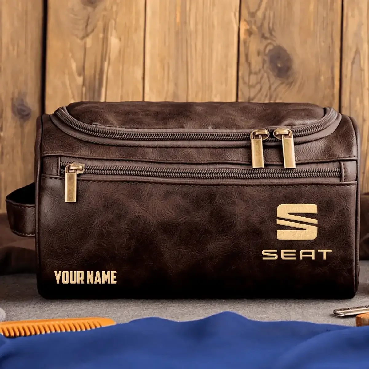 SEAT Cars Exclusive Leather Toiletry Bag OUFALB0819SETZ – SEAT Cars Bag