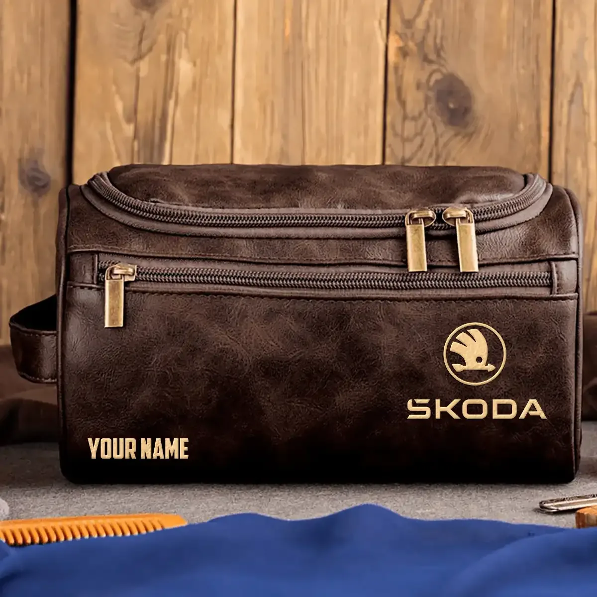 Skoda Exclusive Leather Toiletry Bag OUFALB0819SKOZ – Skoda Bag