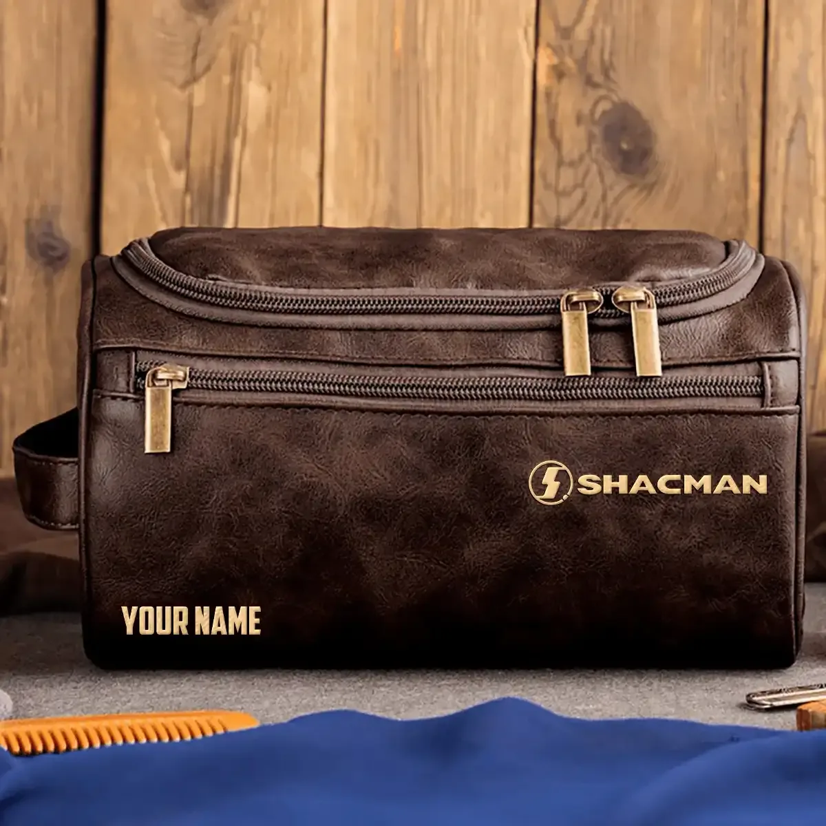 Shacman Exclusive Leather Toiletry Bag OUFALB0819SMZ - Shacman Bag