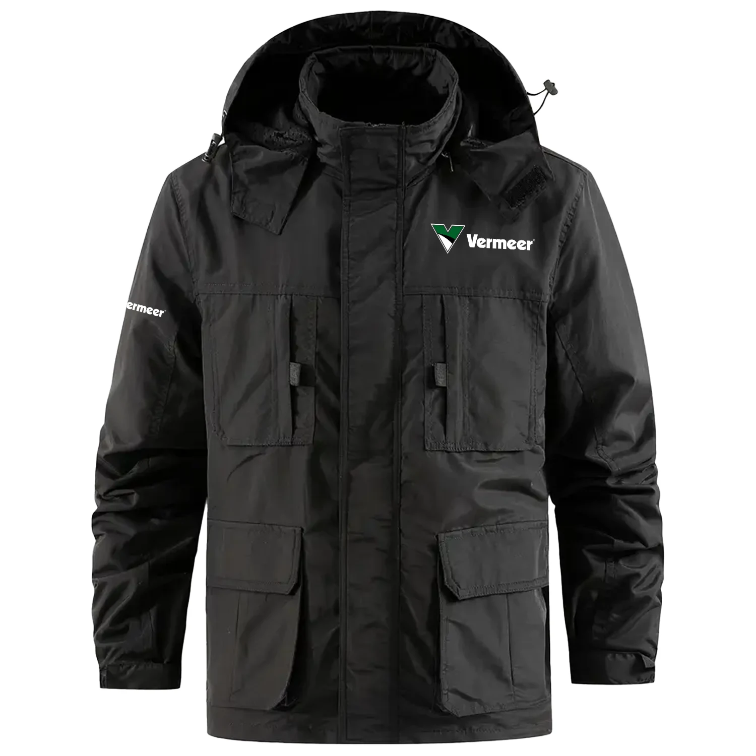 Vermeer Exclusive Logo Multi Pocket Softshell Jacket Detachable Hood OUFASCLJ0819VMZ - Vermeer Jacket