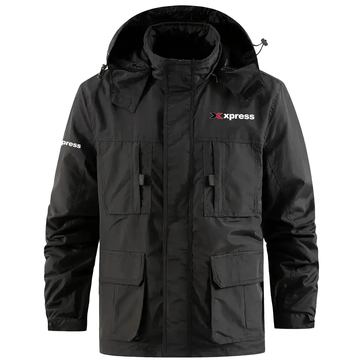Xpress Exclusive Logo Multi Pocket Softshell Jacket Detachable Hood TTFSSCLJ0819XBZ - Xpress Jacket