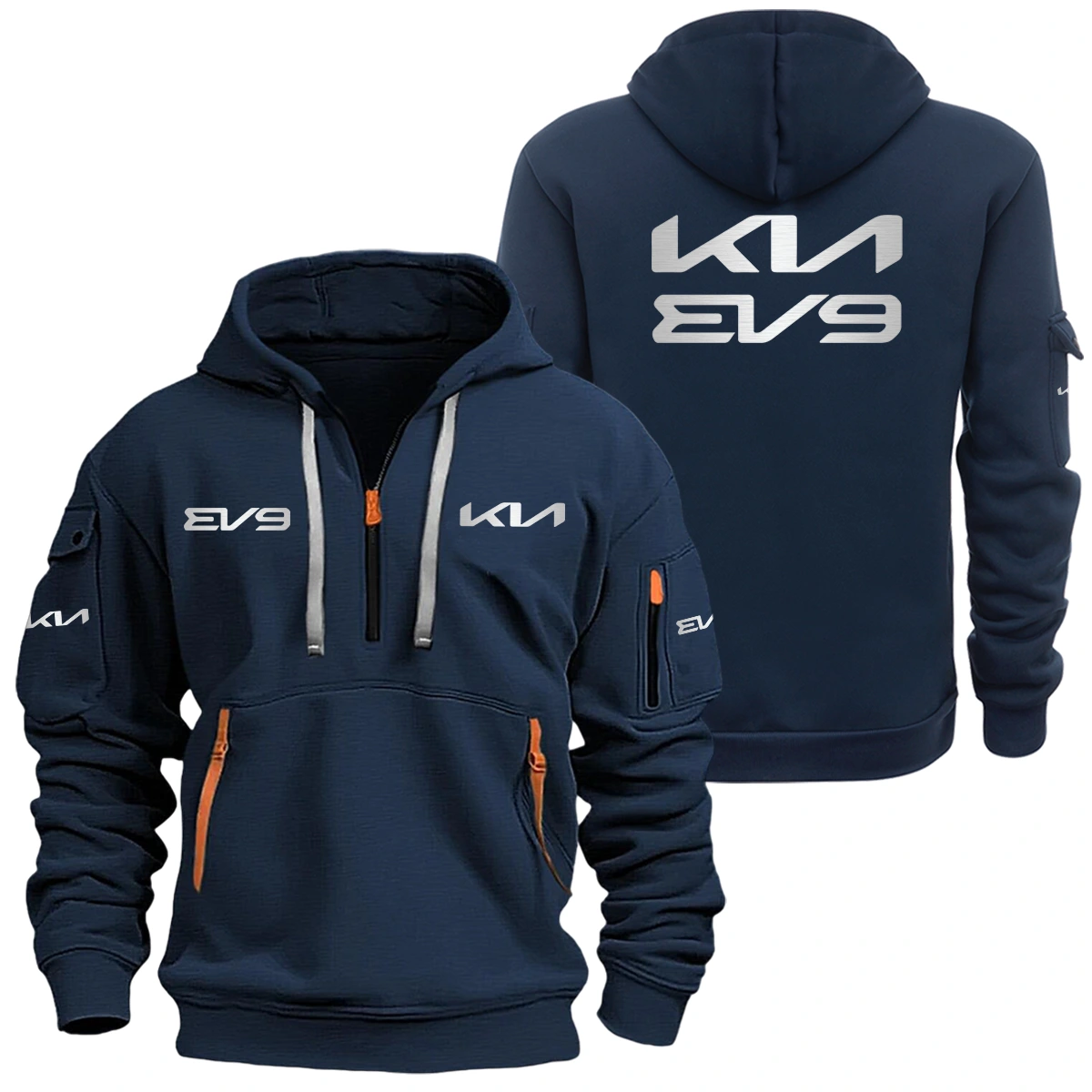 Kia EV9 Half Zipper Hoodie HTHHZKIAEV9 – Kia EV9 Hoodie