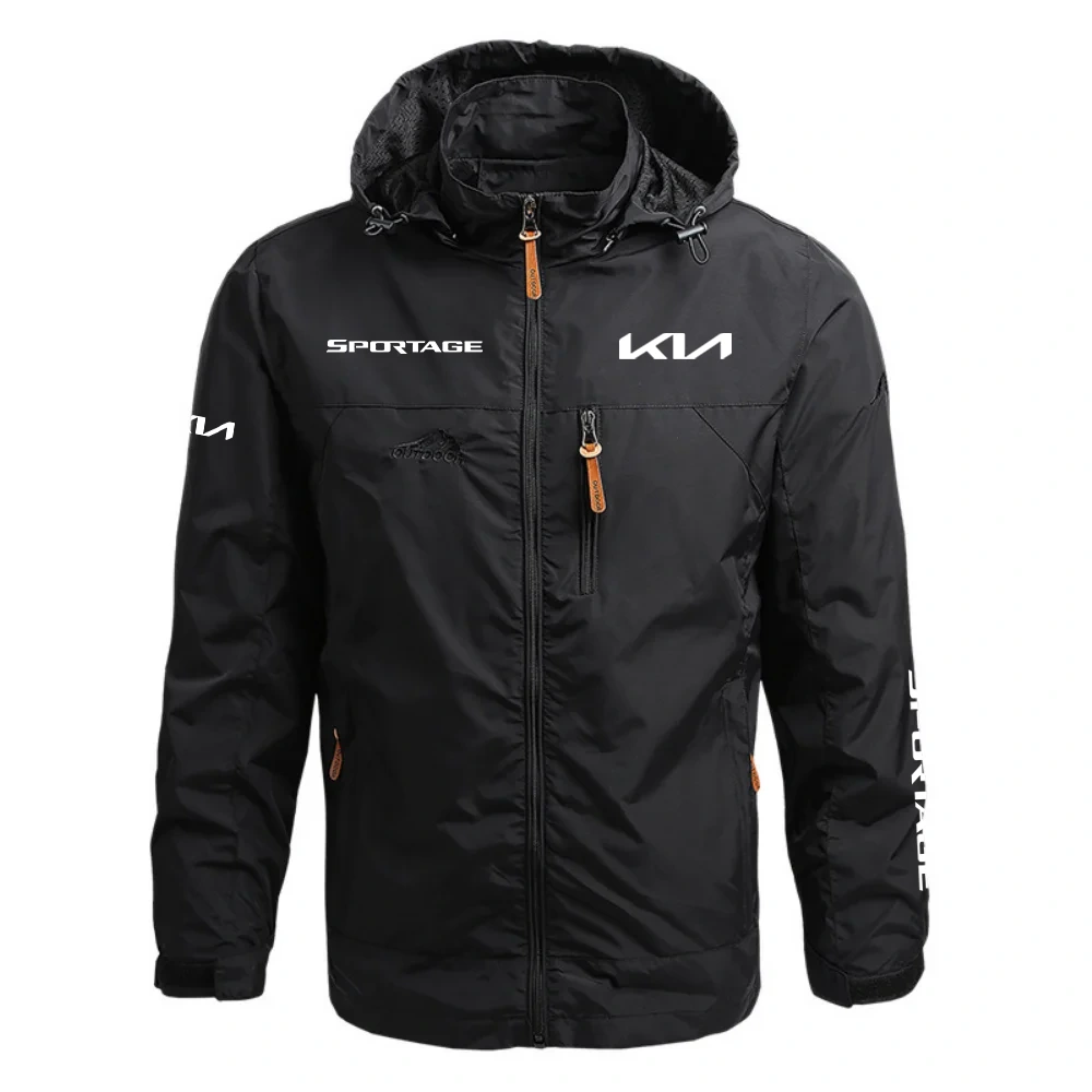 Kia Sportage Waterproof Outdoor Jacket Detachable Hood Windbreaker HTWOJKIASPT - Kia Jacket