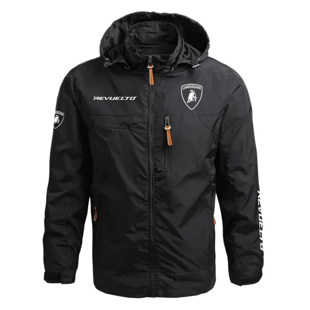Lamborghini Revuelto Waterproof Outdoor Jacket Detachable Hood Windbreaker HTWOJLBGREV – Lamborghini Jacket