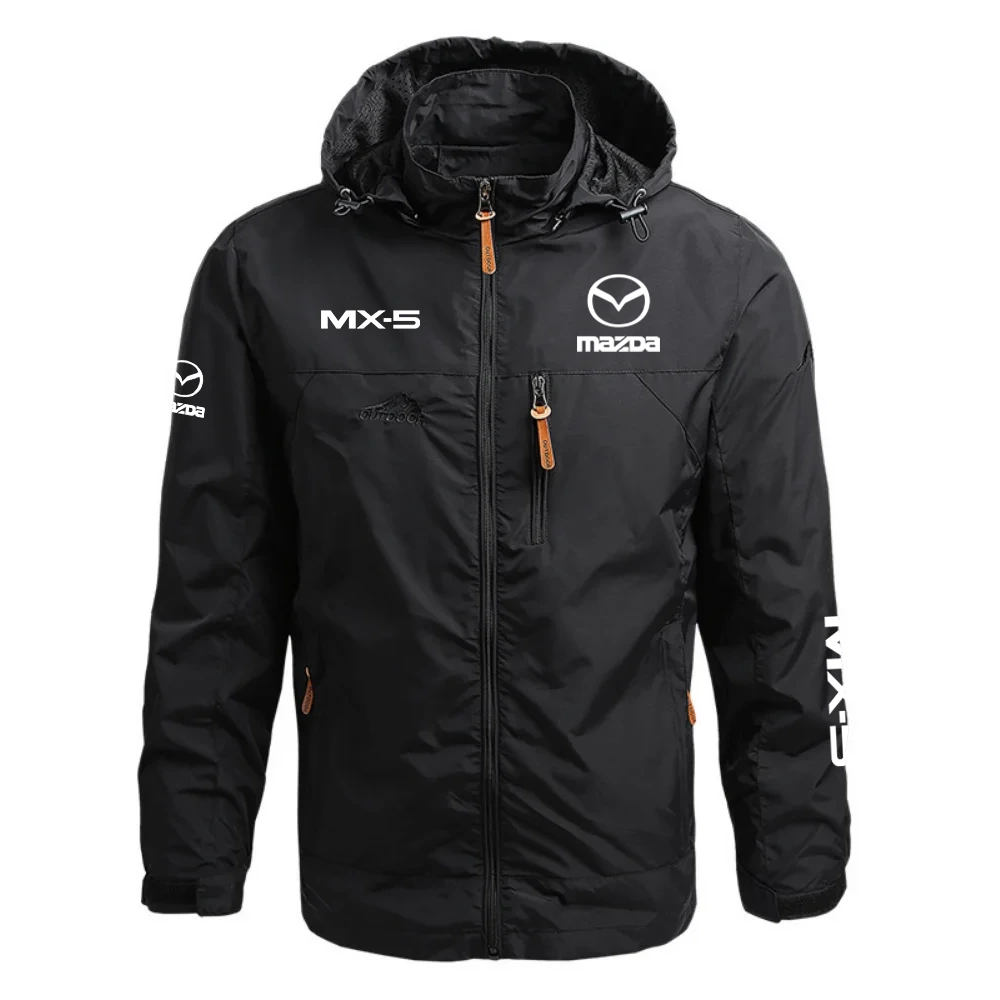 Mazda MX-5 Waterproof Outdoor Jacket Detachable Hood Windbreaker HTWOJMZDMX5 - Mazda Jacket