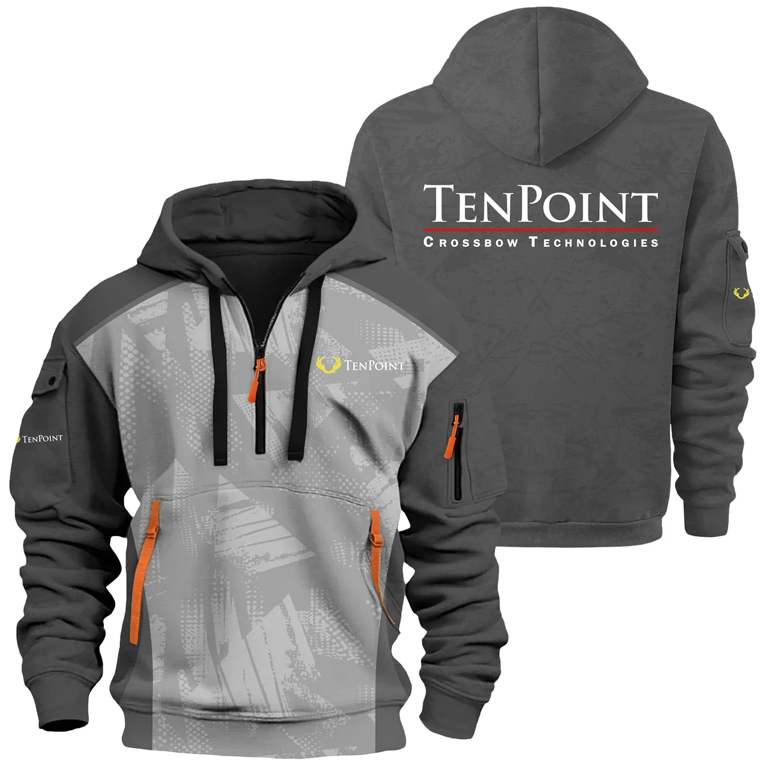 TenPoint Crossbow Exclusive Logo Hoodie Half Zipper OUHU3DHHZ10TPZ - TenPoint Crossbow Hoodie
