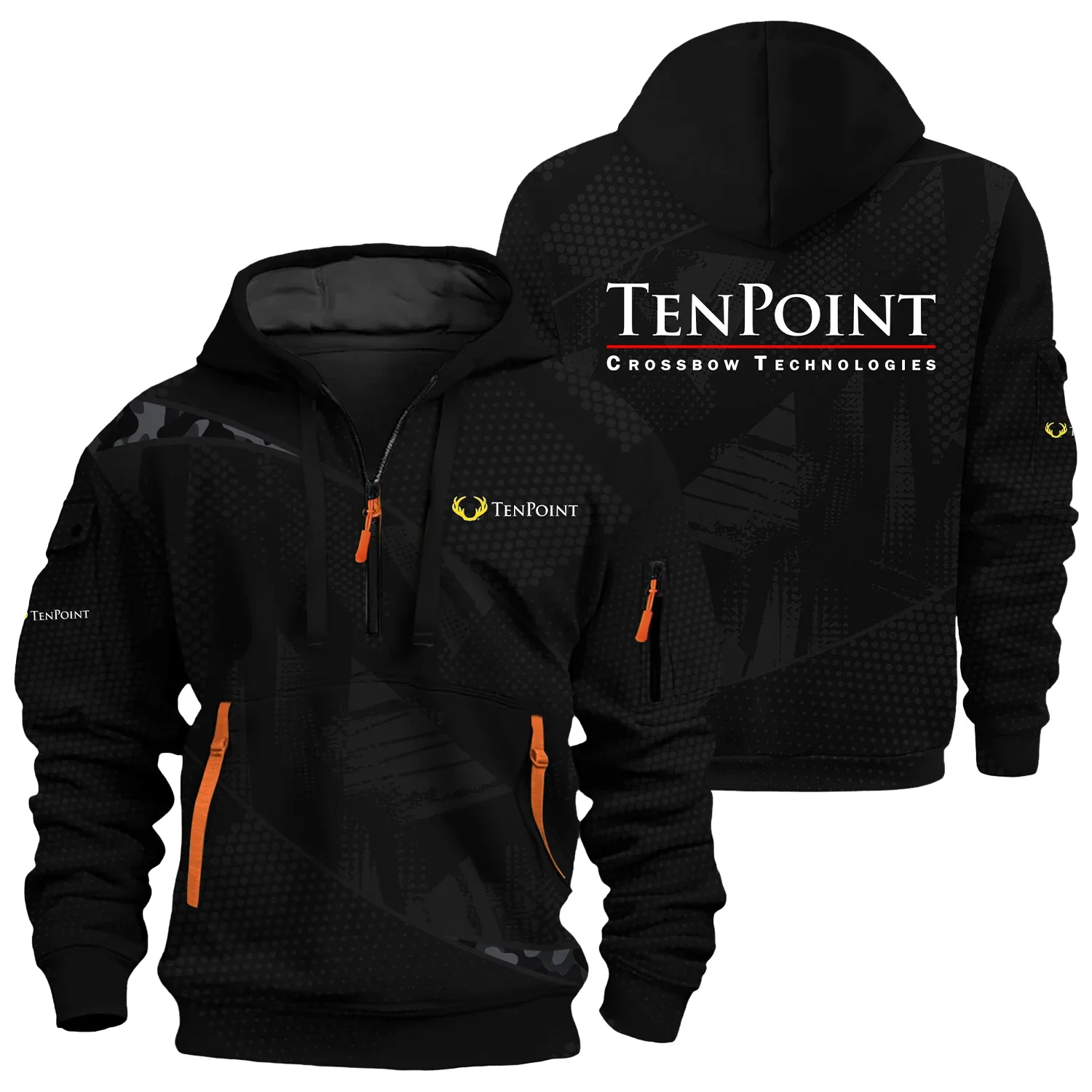 TenPoint Crossbow Exclusive Logo Hoodie Half Zipper OUHU3DHHZ12TPZ - TenPoint Crossbow Hoodie