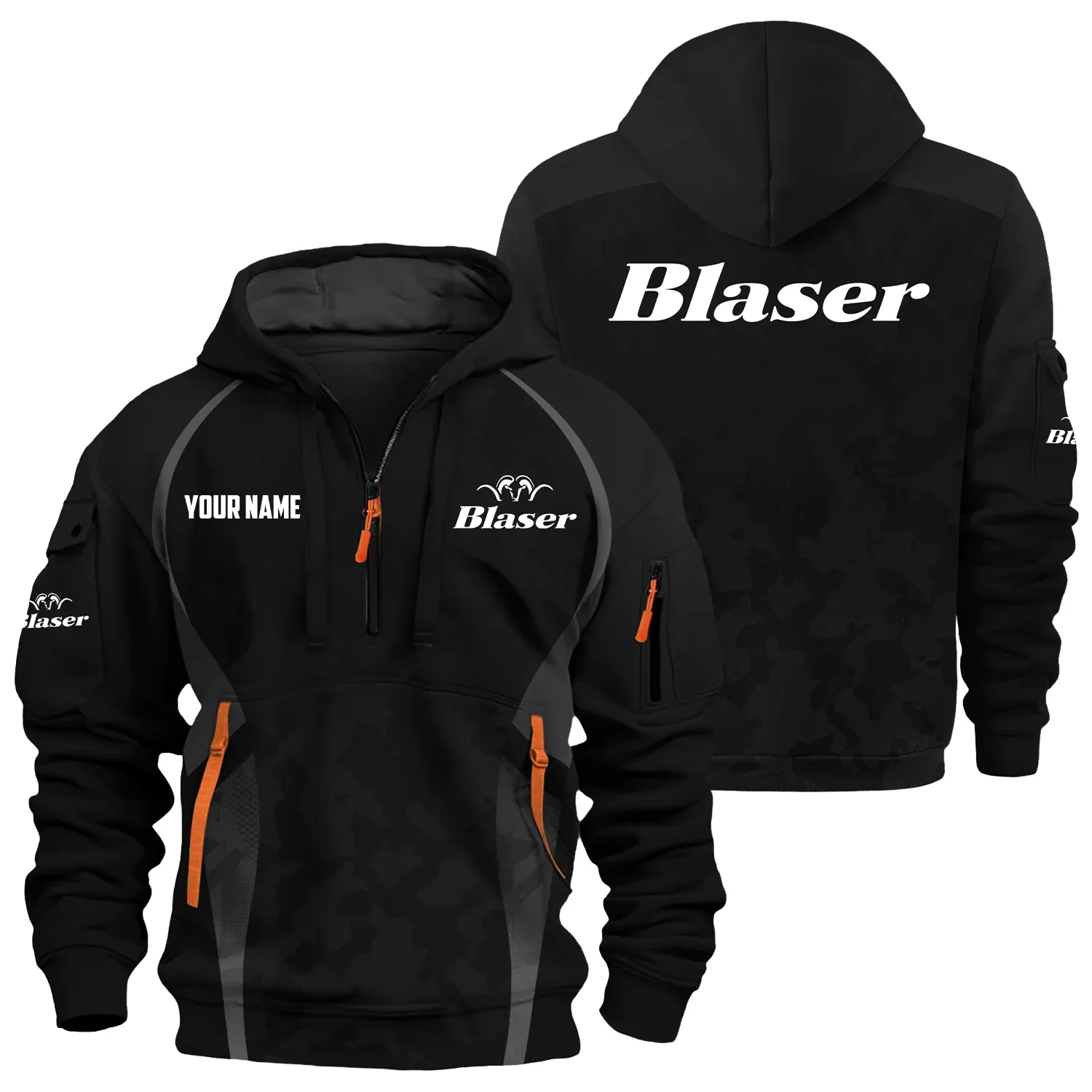 Blaser Exclusive Logo Hoodie Half Zipper OUHU3DHHZ13BSZ