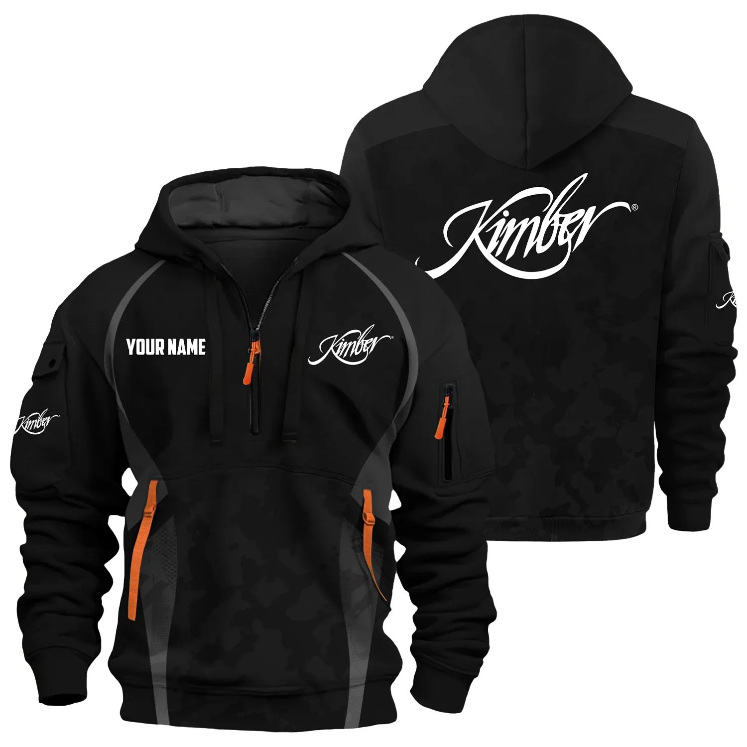 Kimber Exclusive Logo Hoodie Half Zipper OUHU3DHHZ13KBZ