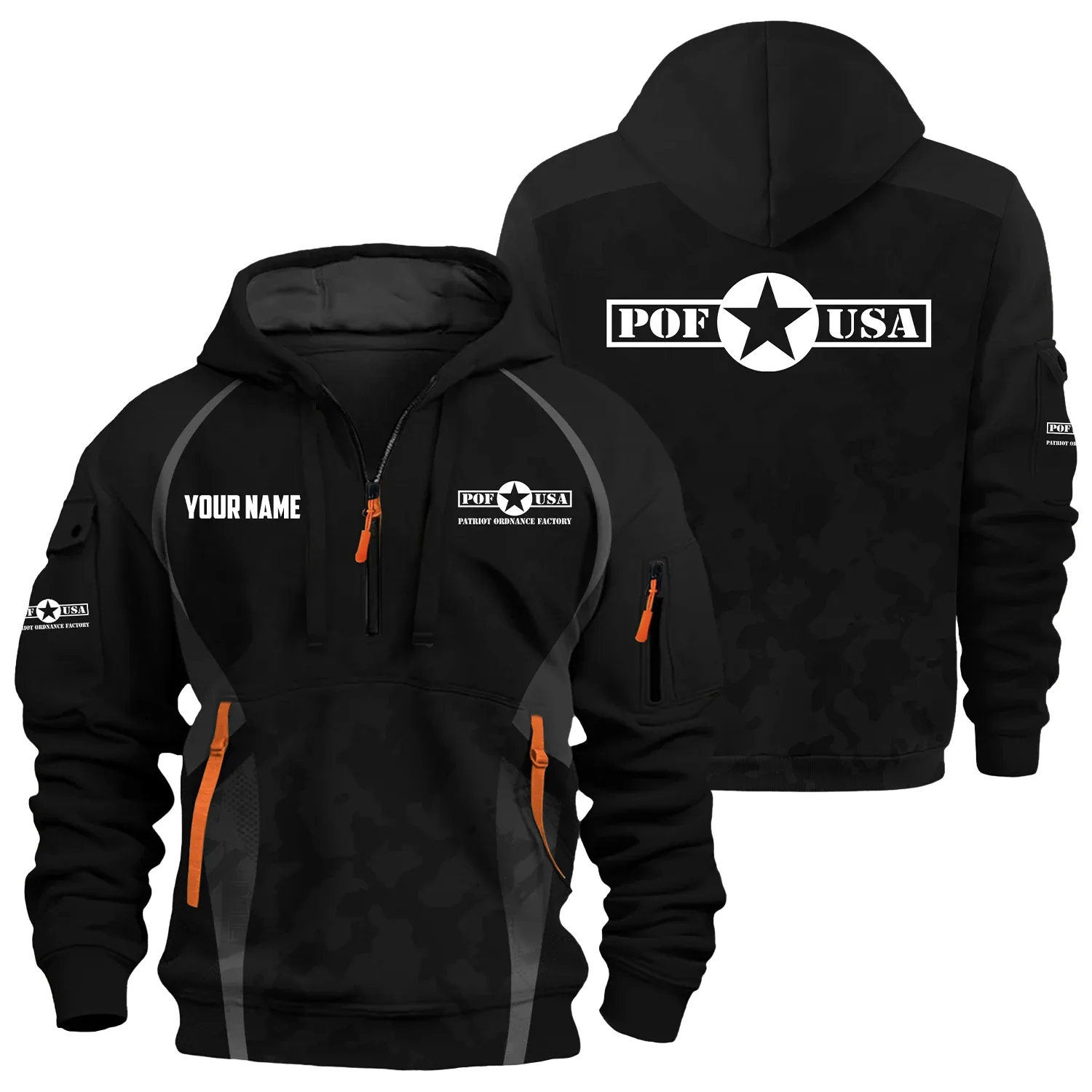 Patriot Ordnance Factory Exclusive Logo Hoodie Half Zipper OUHU3DHHZ13POZ