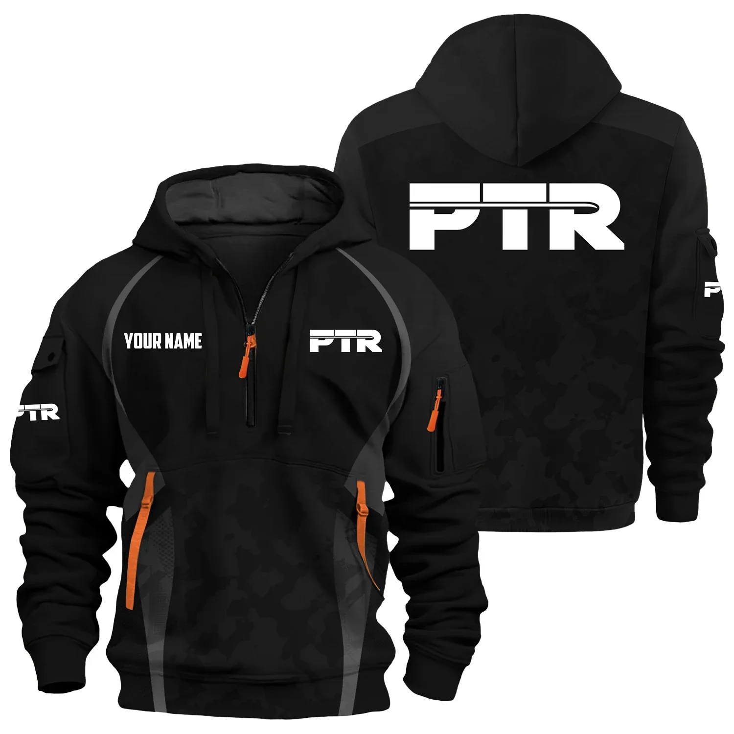 PTR Industries Exclusive Logo Hoodie Half Zipper OUHU3DHHZ13PTZ