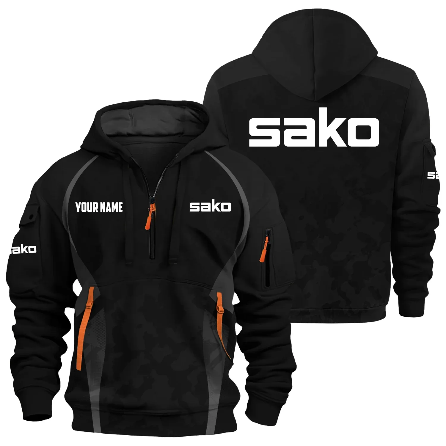 Sako Exclusive Logo Hoodie Half Zipper OUHU3DHHZ13SKZ