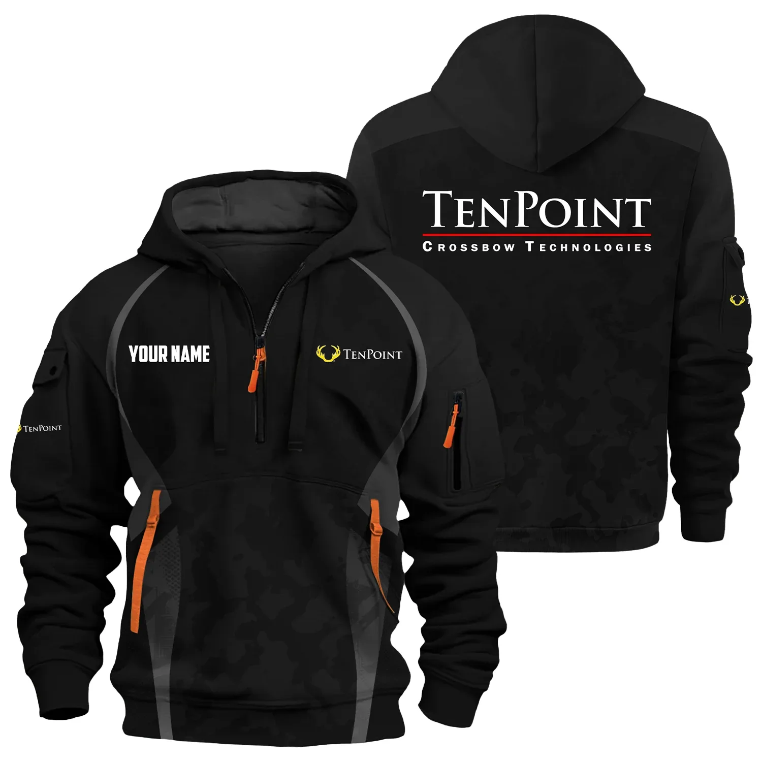 TenPoint Crossbow Exclusive Logo Hoodie Half Zipper OUHU3DHHZ13TPZ