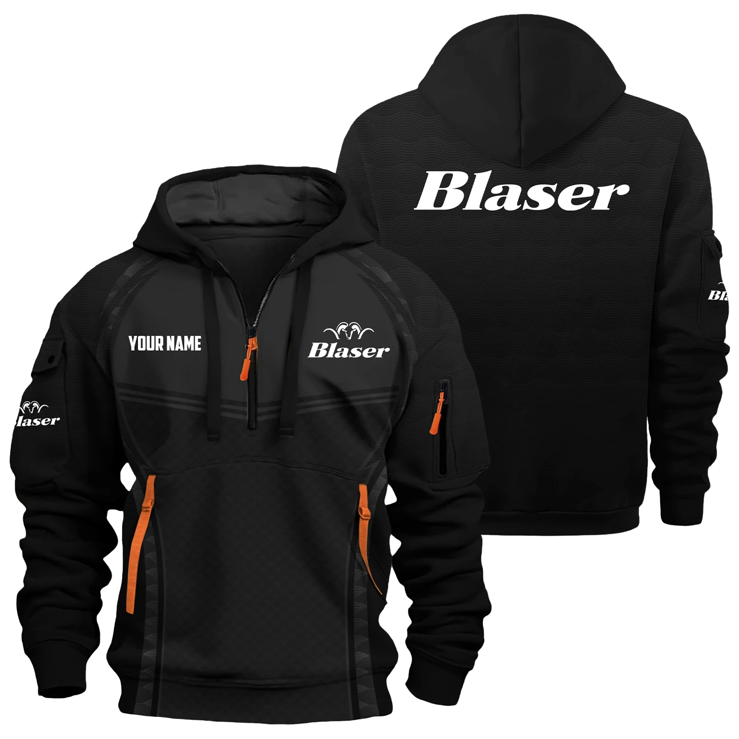 Blaser Exclusive Logo Hoodie Half Zipper OUHU3DHHZ14BSZ