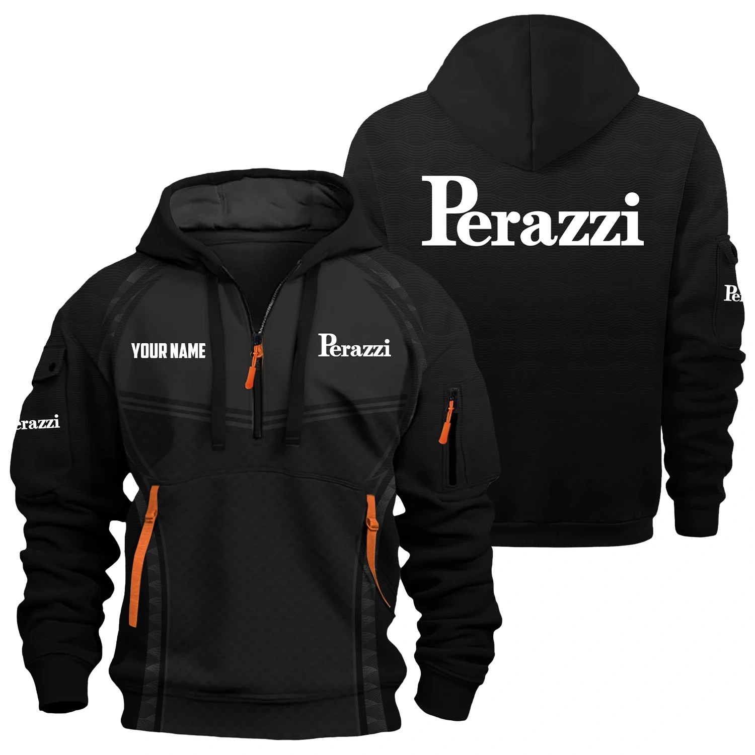 Perazzi Exclusive Logo Hoodie Half Zipper OUHU3DHHZ14PRZ