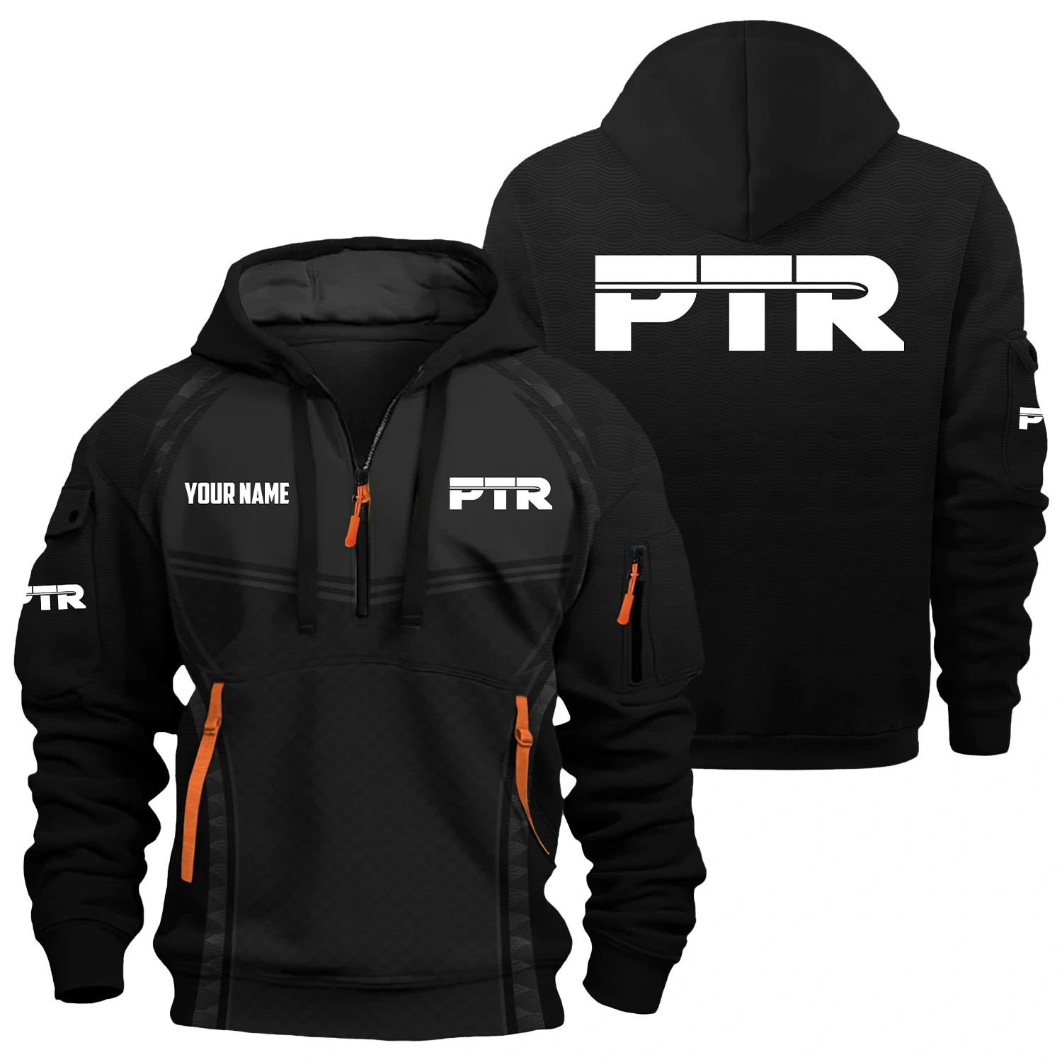 PTR Industries Exclusive Logo Hoodie Half Zipper OUHU3DHHZ14PTZ