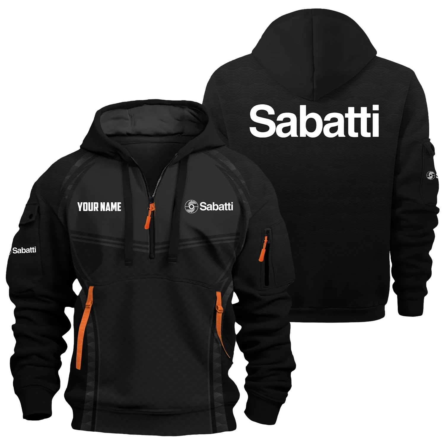 Sabatti Exclusive Logo Hoodie Half Zipper OUHU3DHHZ14SBZ