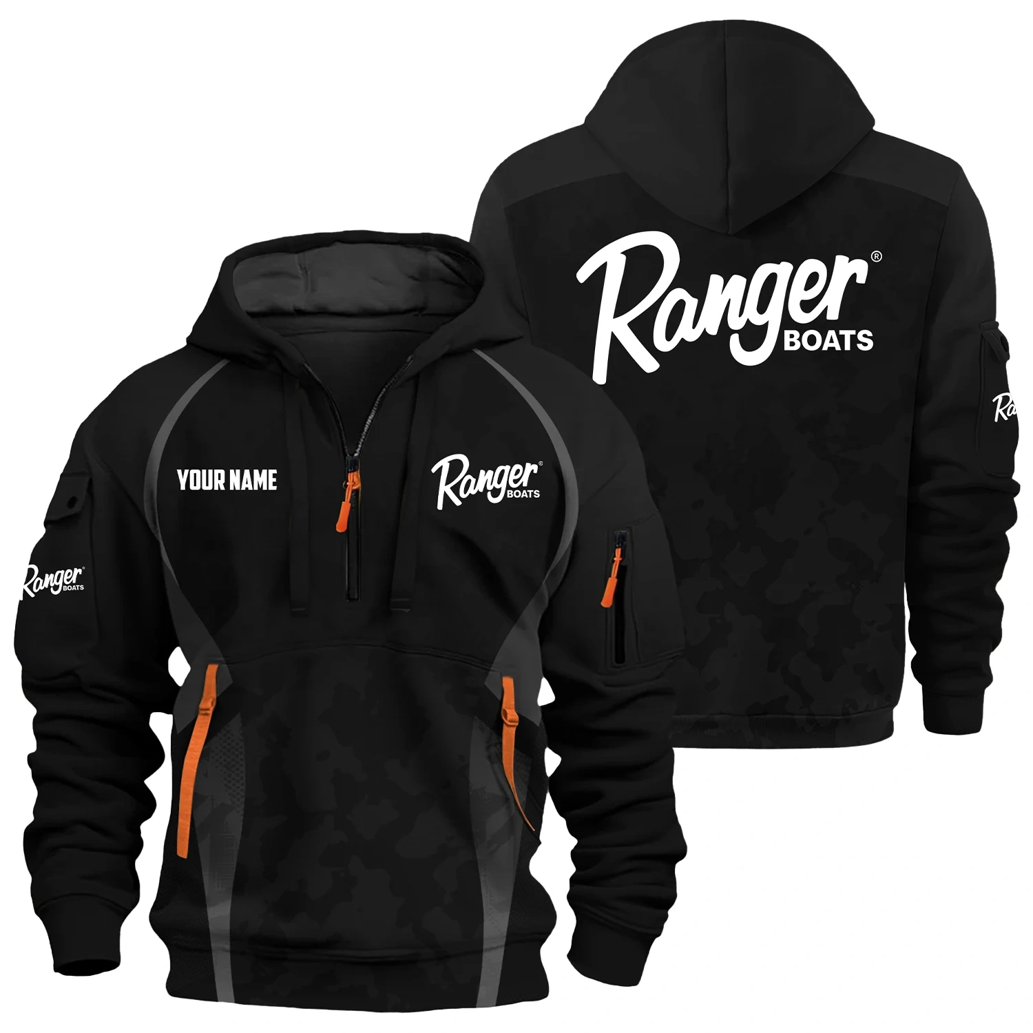 Ranger Exclusive Logo Hoodie Half Zipper TTFSHHZ3D081913RBZ