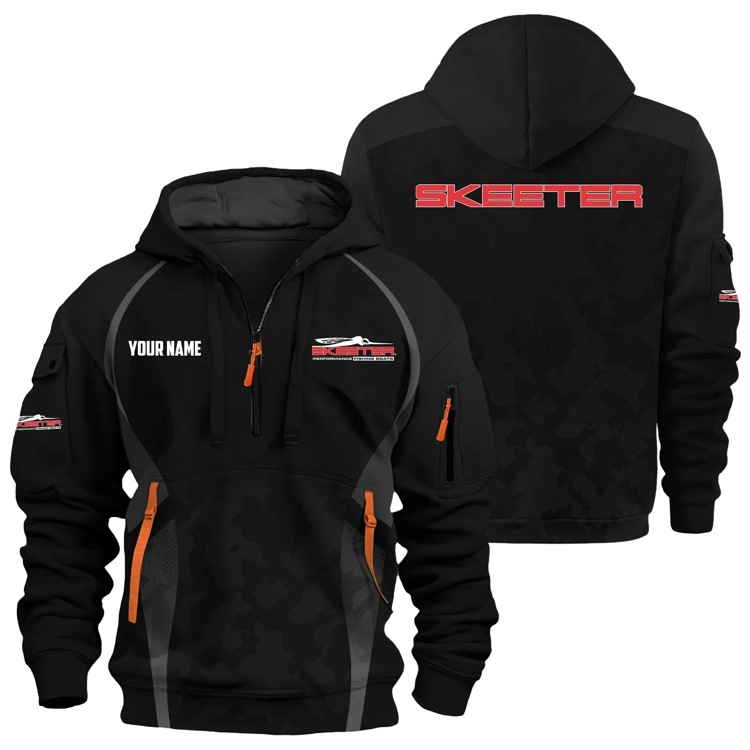 Skeeter Exclusive Logo Hoodie Half Zipper TTFSHHZ3D081913STZ