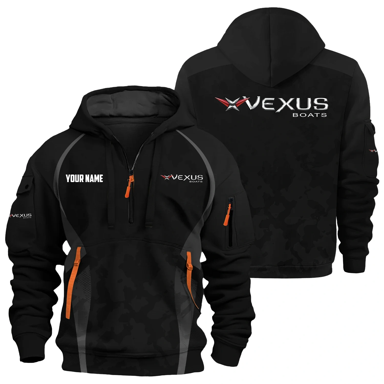 Vexus Exclusive Logo Hoodie Half Zipper TTFSHHZ3D081913VBZ