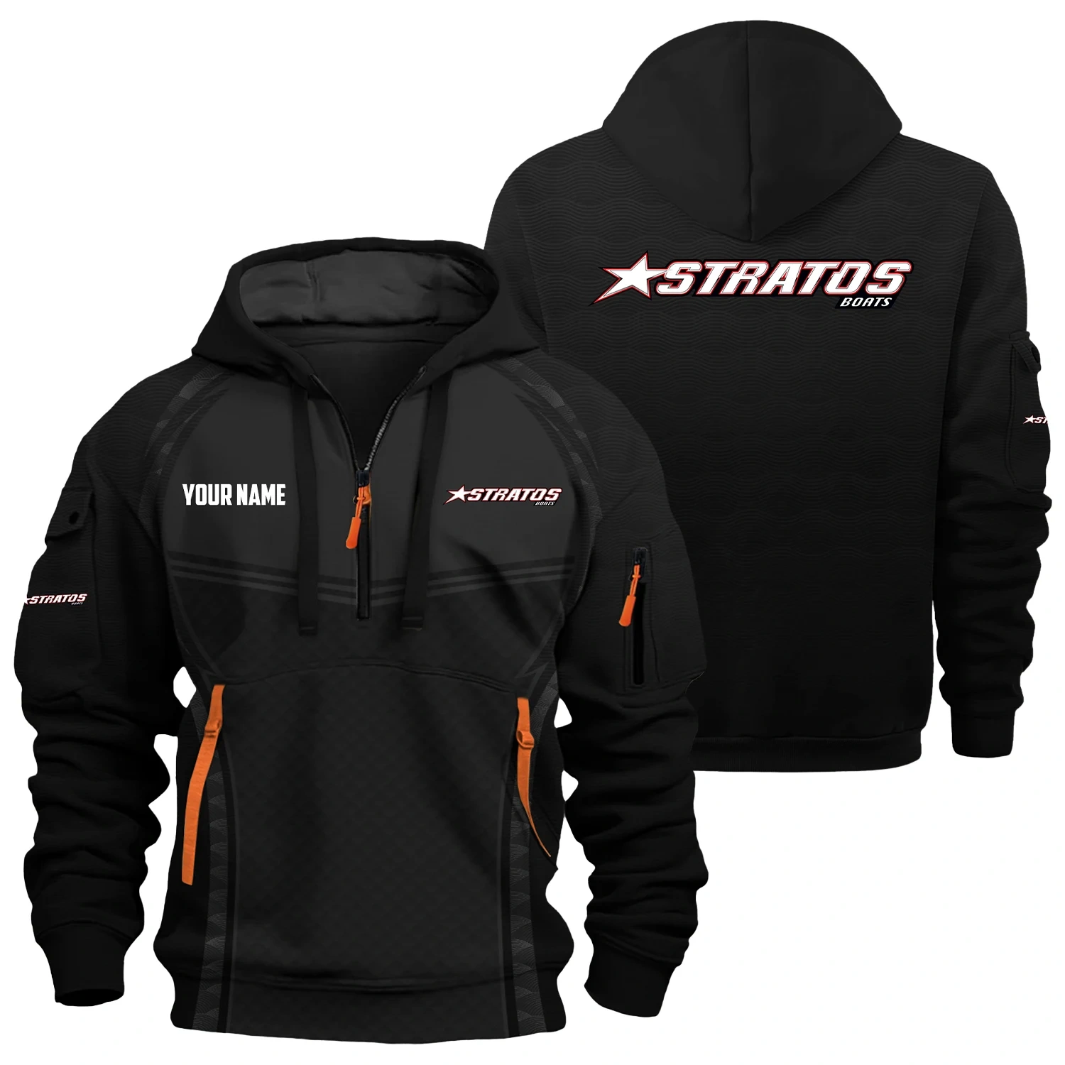 Stratos Exclusive Logo Hoodie Half Zipper TTFSHHZ3D081914SAZ