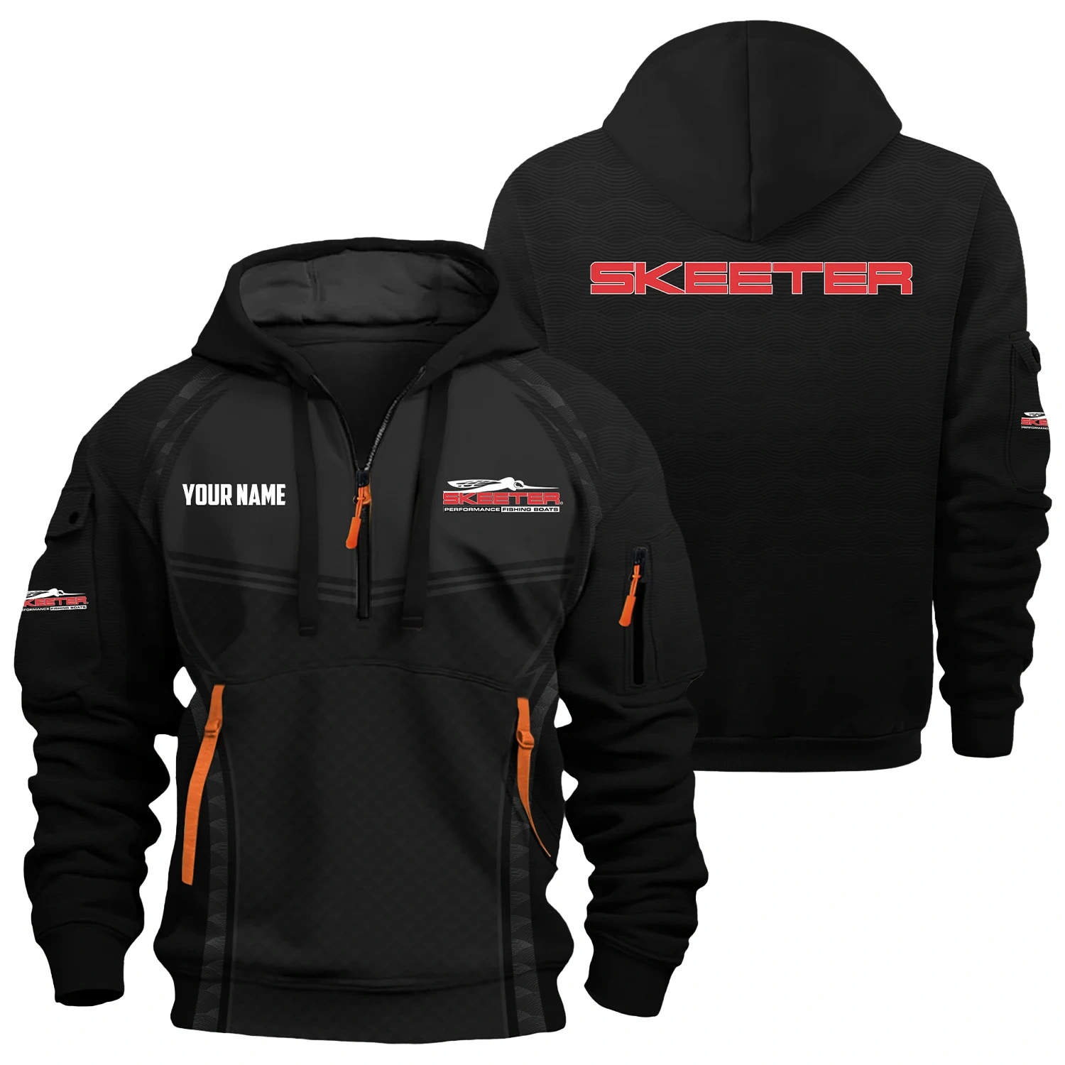 Skeeter Exclusive Logo Hoodie Half Zipper TTFSHHZ3D081914STZ