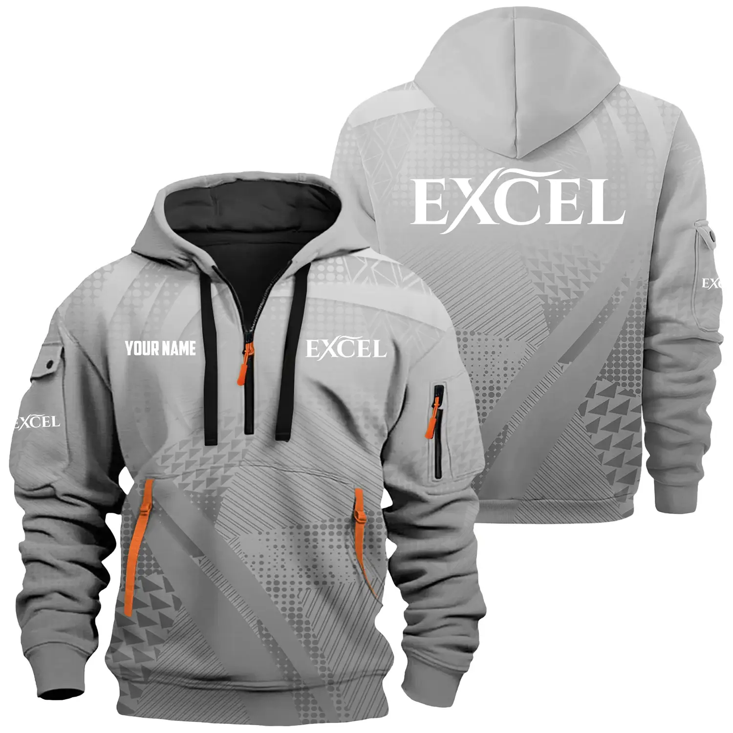Excel Exclusive Logo Hoodie Half Zipper TTFSHHZ3D0819A07EXZ