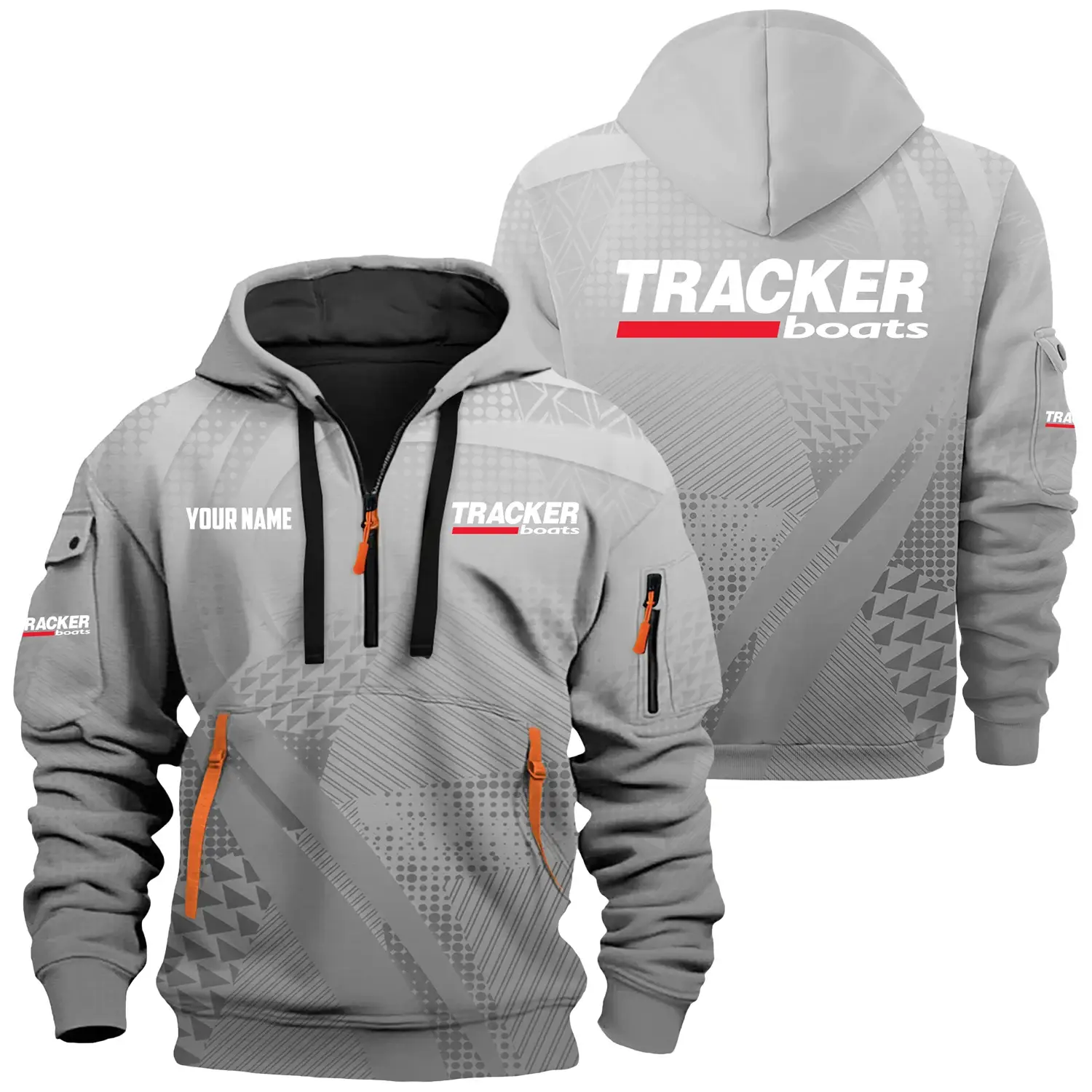 Tracker Exclusive Logo Hoodie Half Zipper TTFSHHZ3D0819A07TRZ