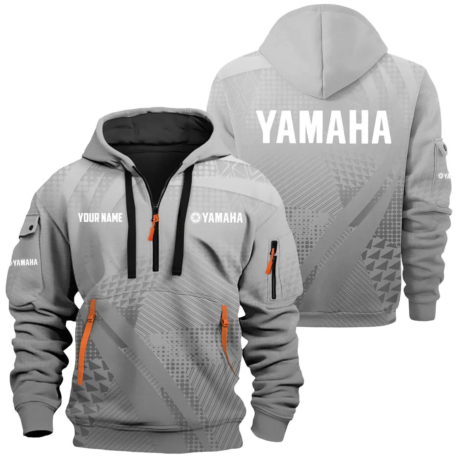 Yamaha Exclusive Logo Hoodie Half Zipper TTFSHHZ3D0819A07YZ