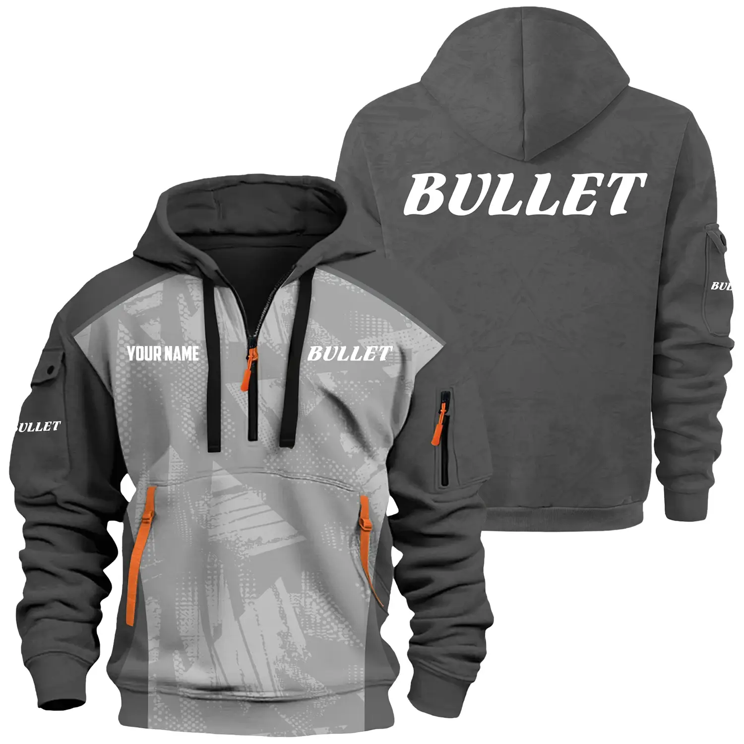 Bullet Exclusive Logo Hoodie Half Zipper TTFSHHZ3D0819A10BUZ