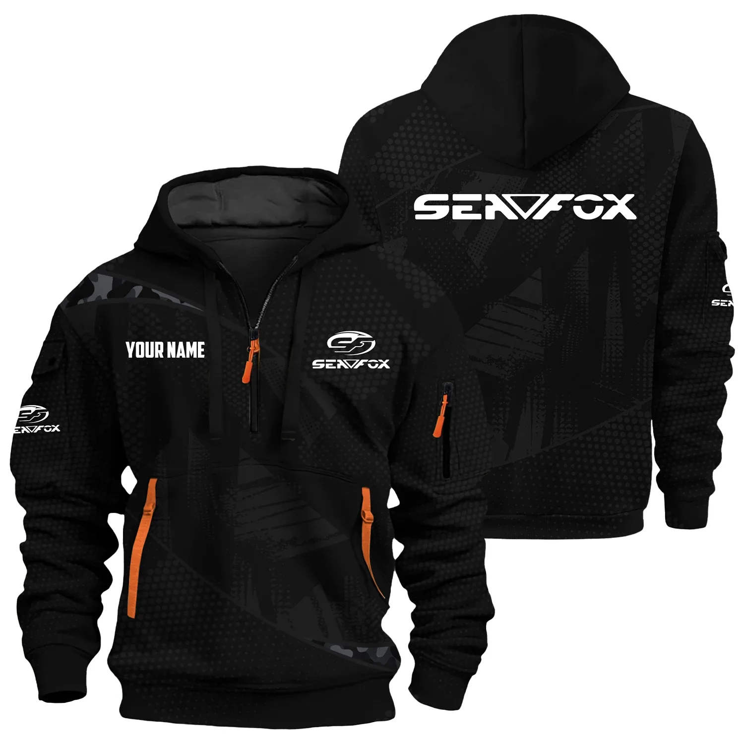 Sea Fox Exclusive Logo Hoodie Half Zipper TTFSHHZ3D0819A12SFZ