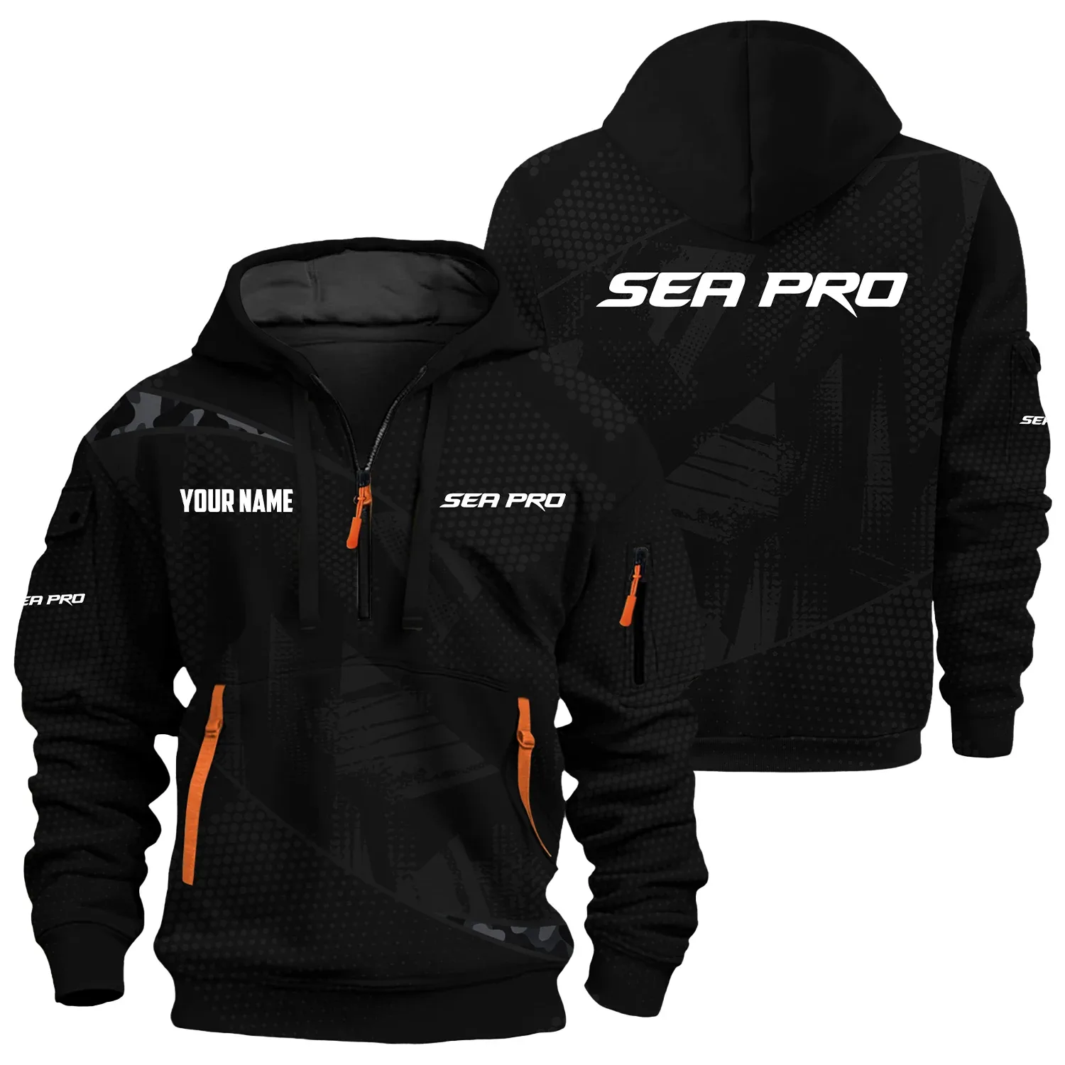Sea Pro Exclusive Logo Hoodie Half Zipper TTFSHHZ3D0819A12SPZ