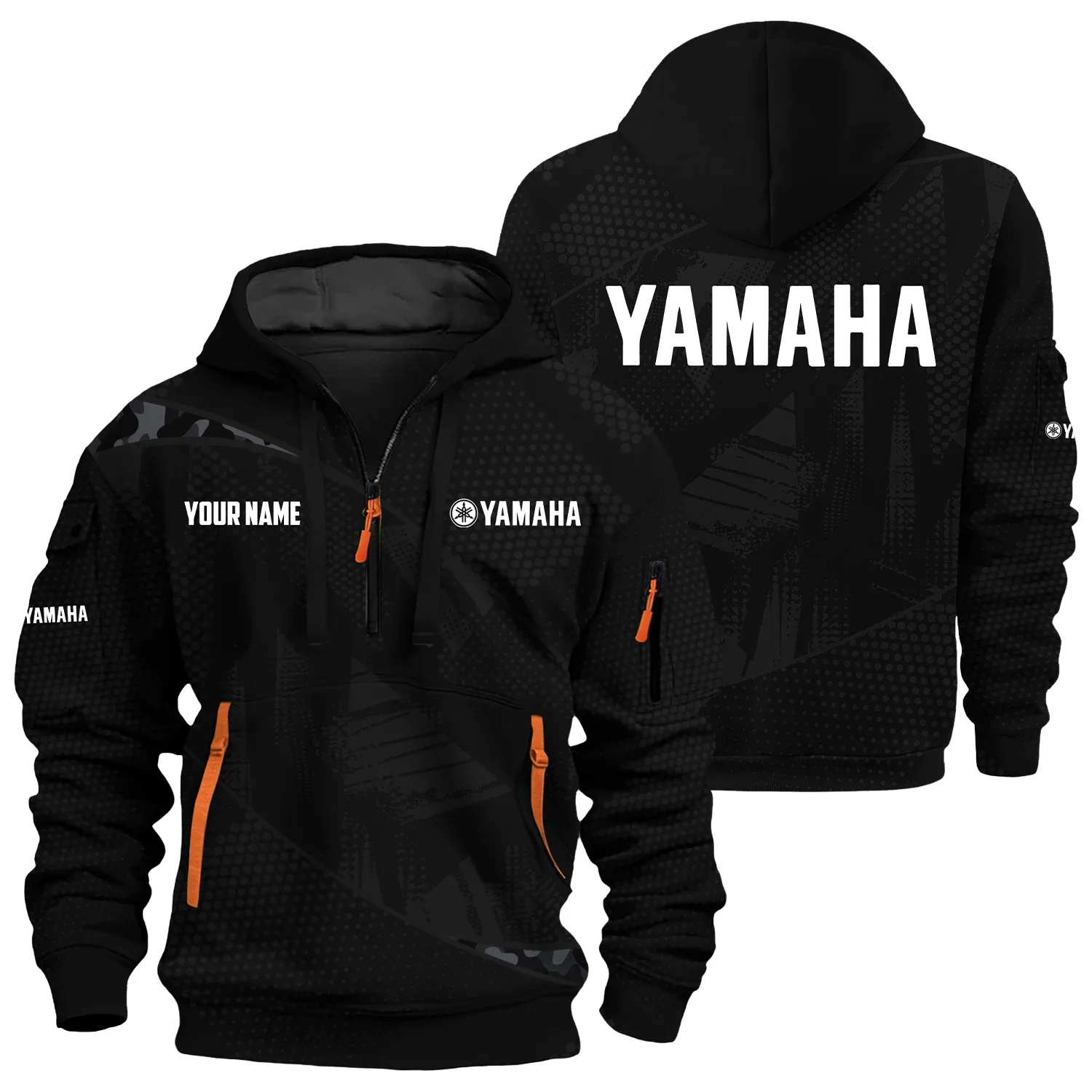 Yamaha Exclusive Logo Hoodie Half Zipper TTFSHHZ3D0819A12YZ
