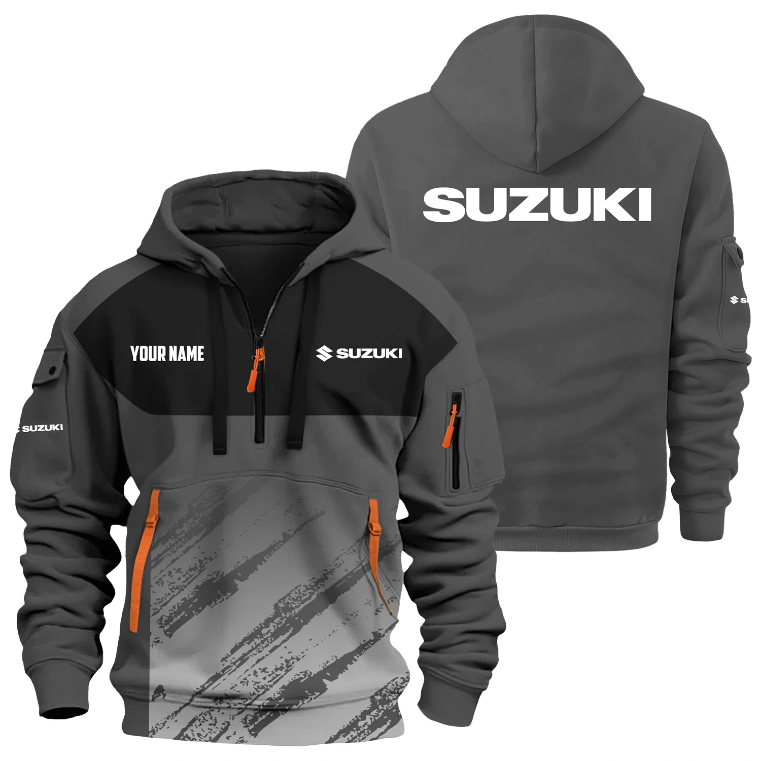 Suzuki Exclusive Logo Hoodie Half Zipper TTFSHHZ3D0819C04SUZ