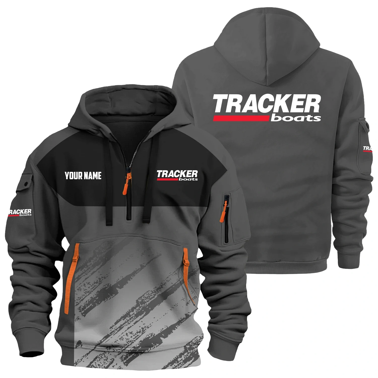 Tracker Exclusive Logo Hoodie Half Zipper TTFSHHZ3D0819C04TRZ
