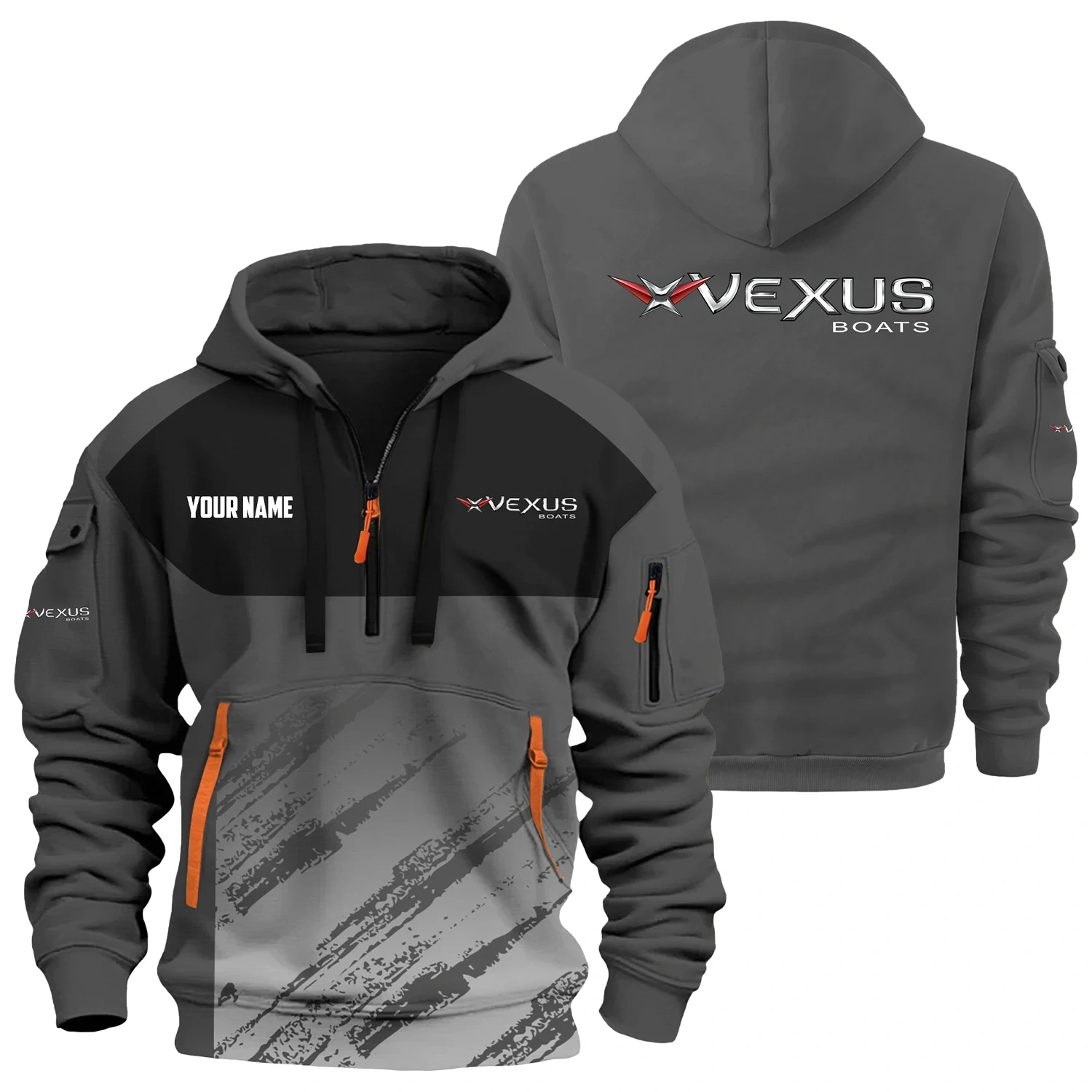 Vexus Exclusive Logo Hoodie Half Zipper TTFSHHZ3D0819C04VBZ