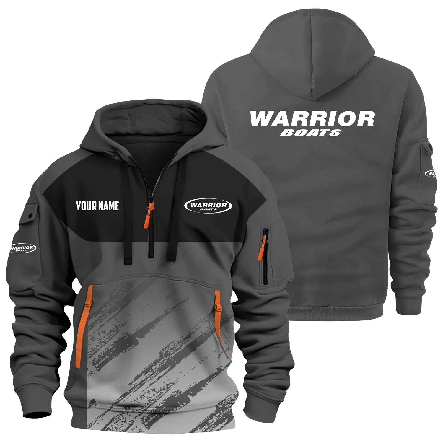 Warrior Exclusive Logo Hoodie Half Zipper TTFSHHZ3D0819C04WAZ