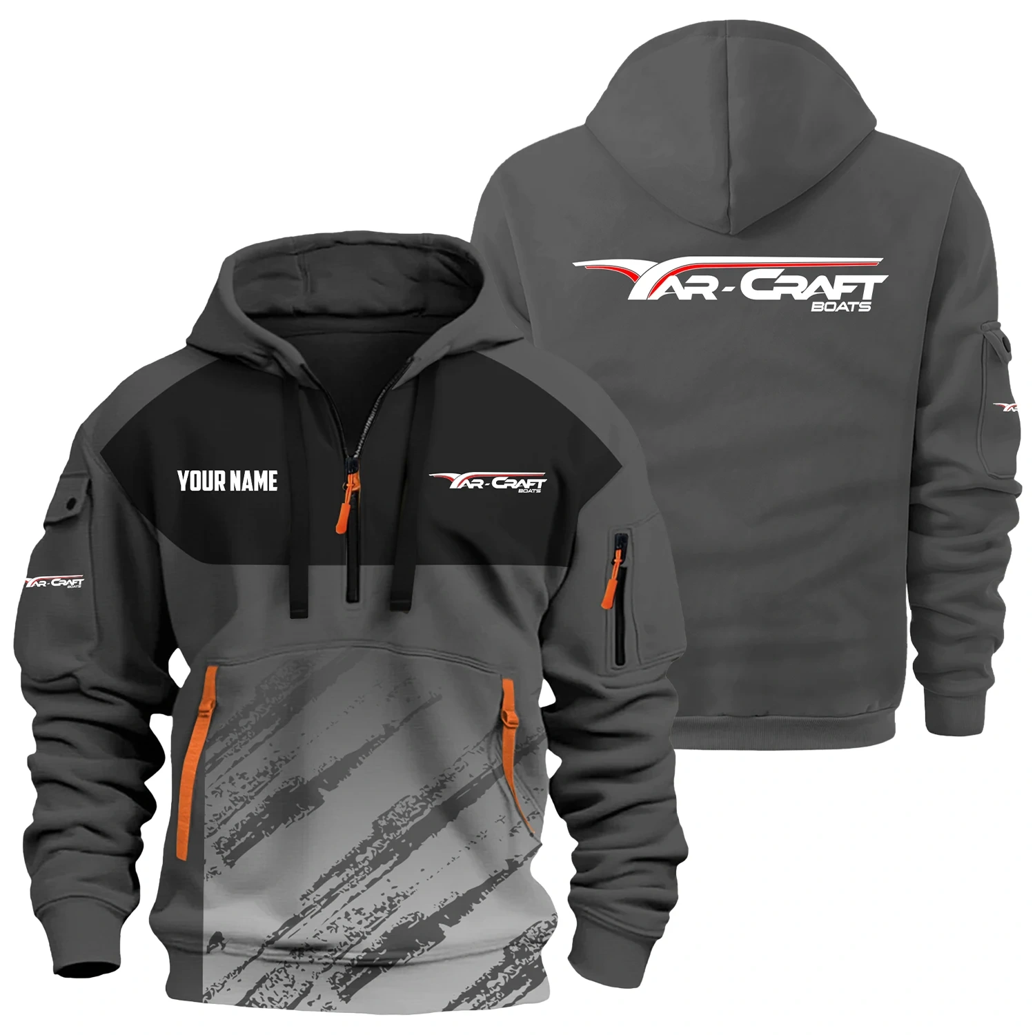Yar-Craft Exclusive Logo Hoodie Half Zipper TTFSHHZ3D0819C04YCZ