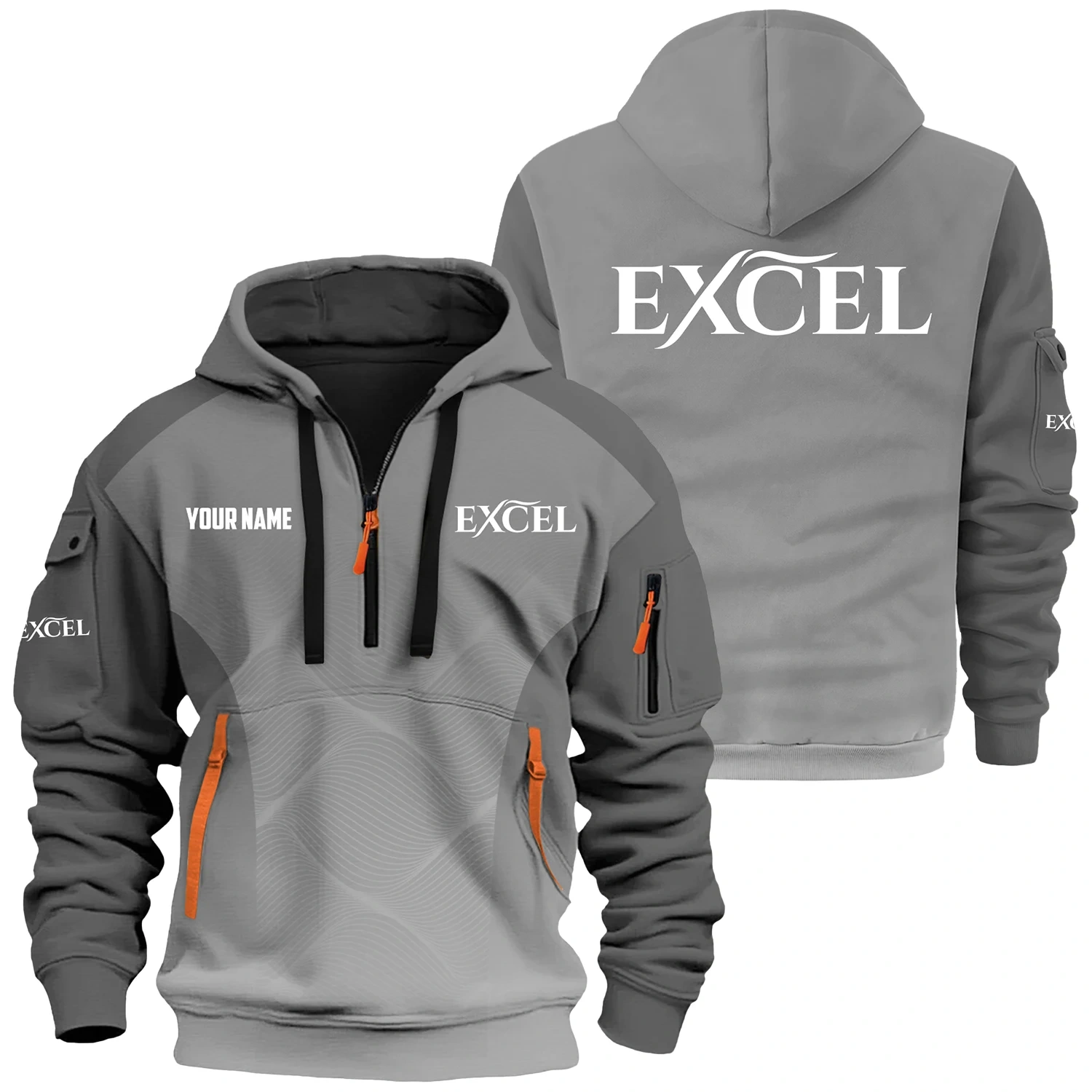 Excel Exclusive Logo Hoodie Half Zipper TTFSHHZ3D0819C05EXZ