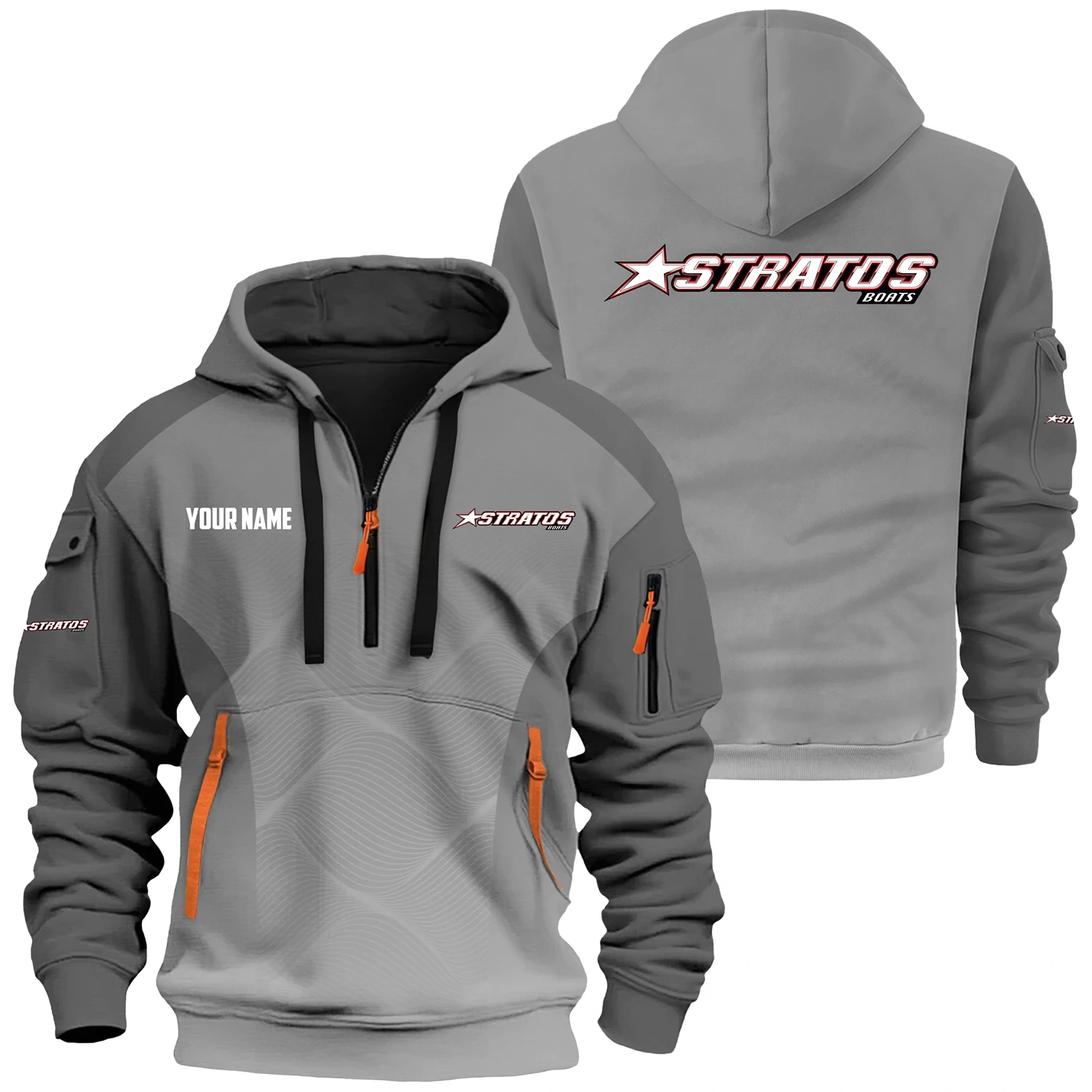 Stratos Exclusive Logo Hoodie Half Zipper TTFSHHZ3D0819C05SAZ