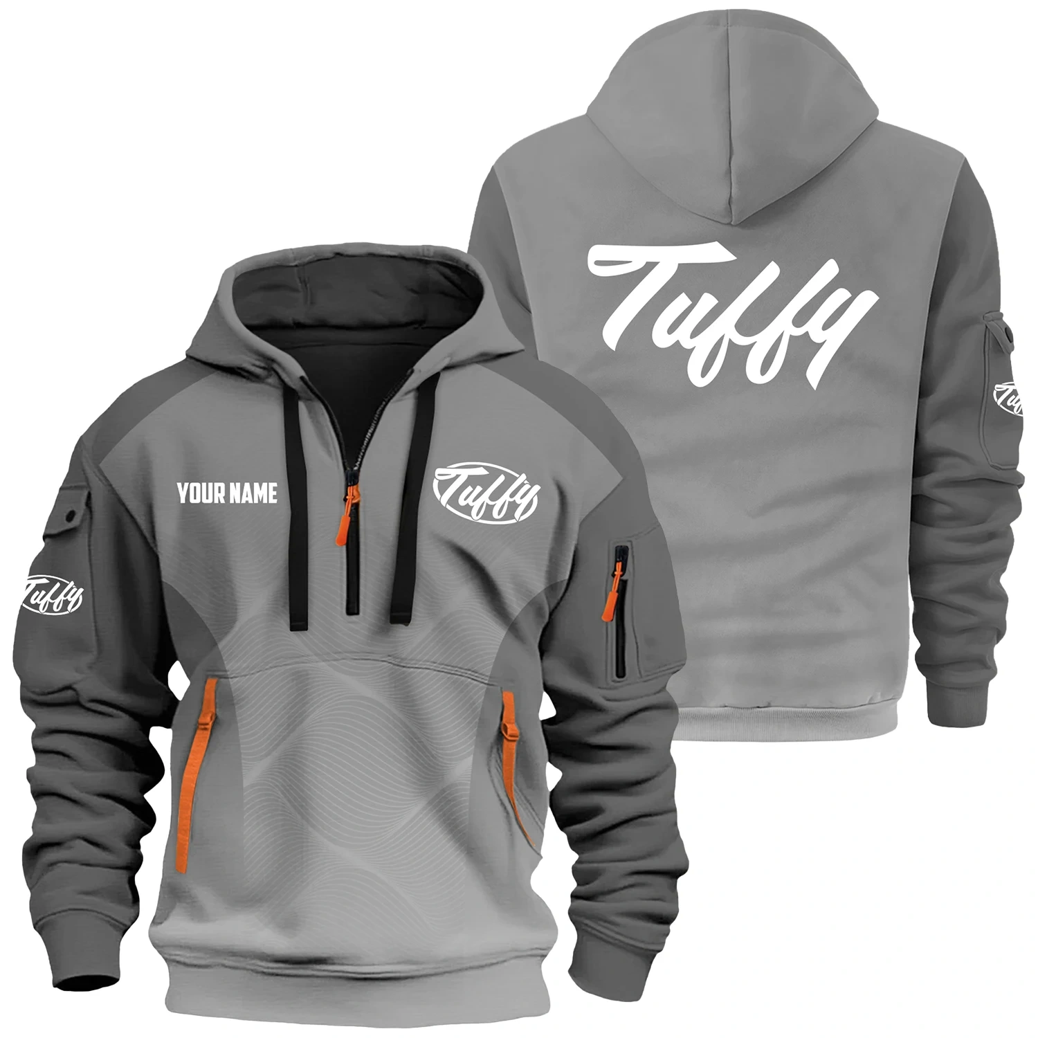 Tuffy Exclusive Logo Hoodie Half Zipper TTFSHHZ3D0819C05TUZ