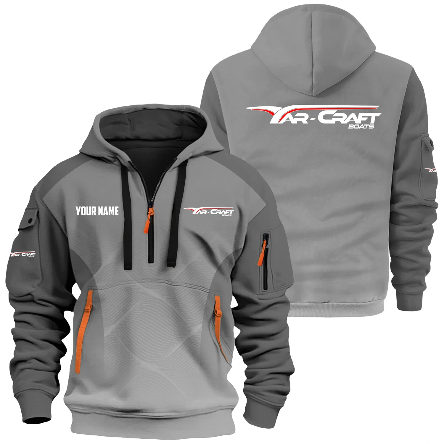 Yar-Craft Exclusive Logo Hoodie Half Zipper TTFSHHZ3D0819C05YCZ